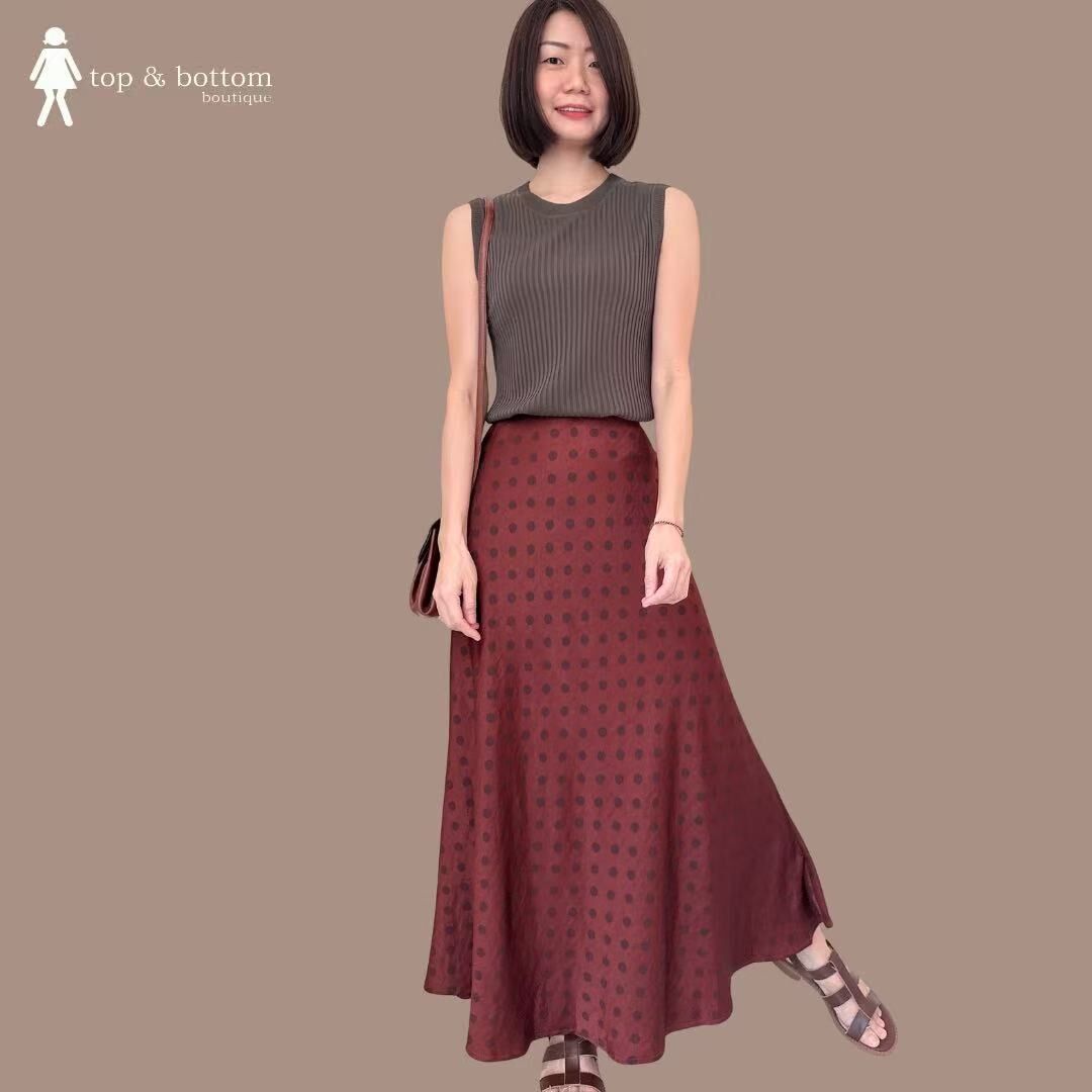 SATIN POLKA DOT MERMAID SKIRT