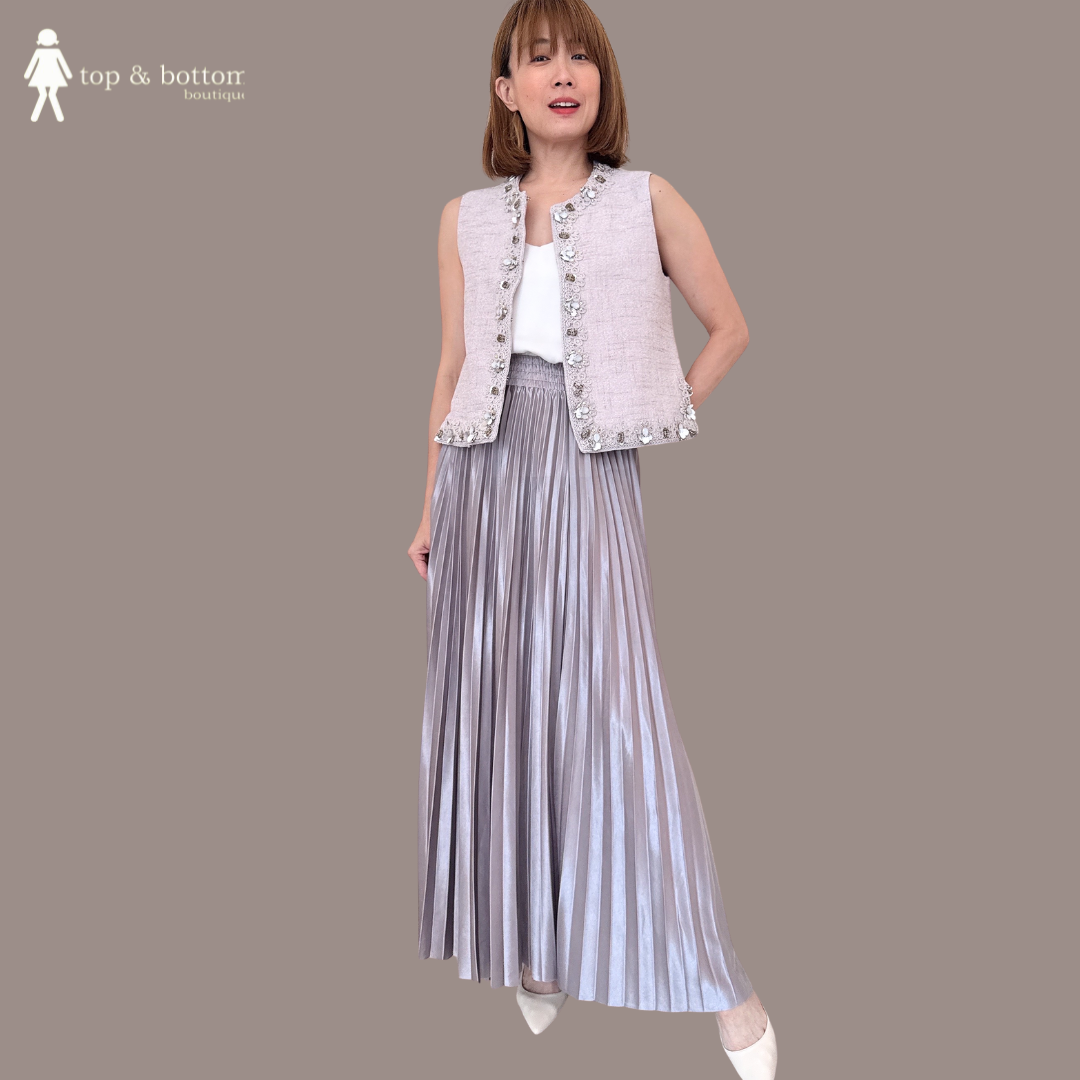 SEQUINNS DETAILED SOLID VEST