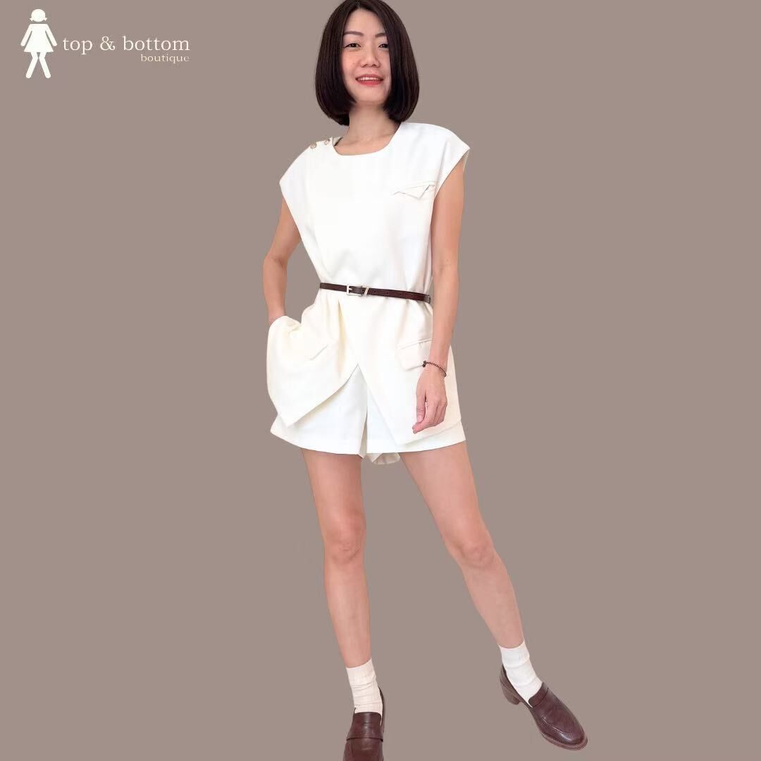 SOLID OVERLAPPED FRONT LONG VEST
