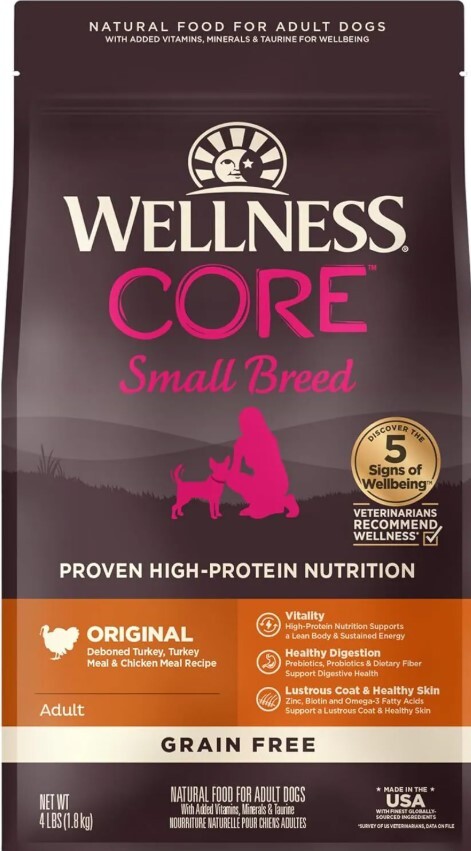 Wellness Core 無穀物系列 小型成犬配方．4lb/12lb