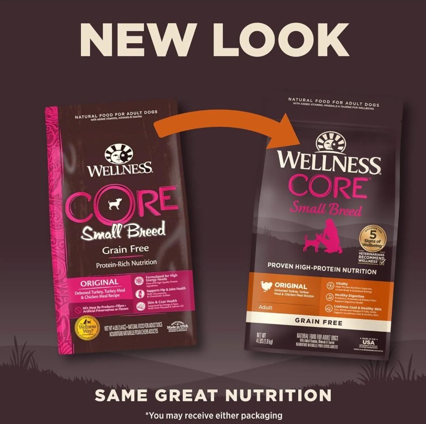 Wellness Core 無穀物系列 小型成犬配方．4lb/12lb