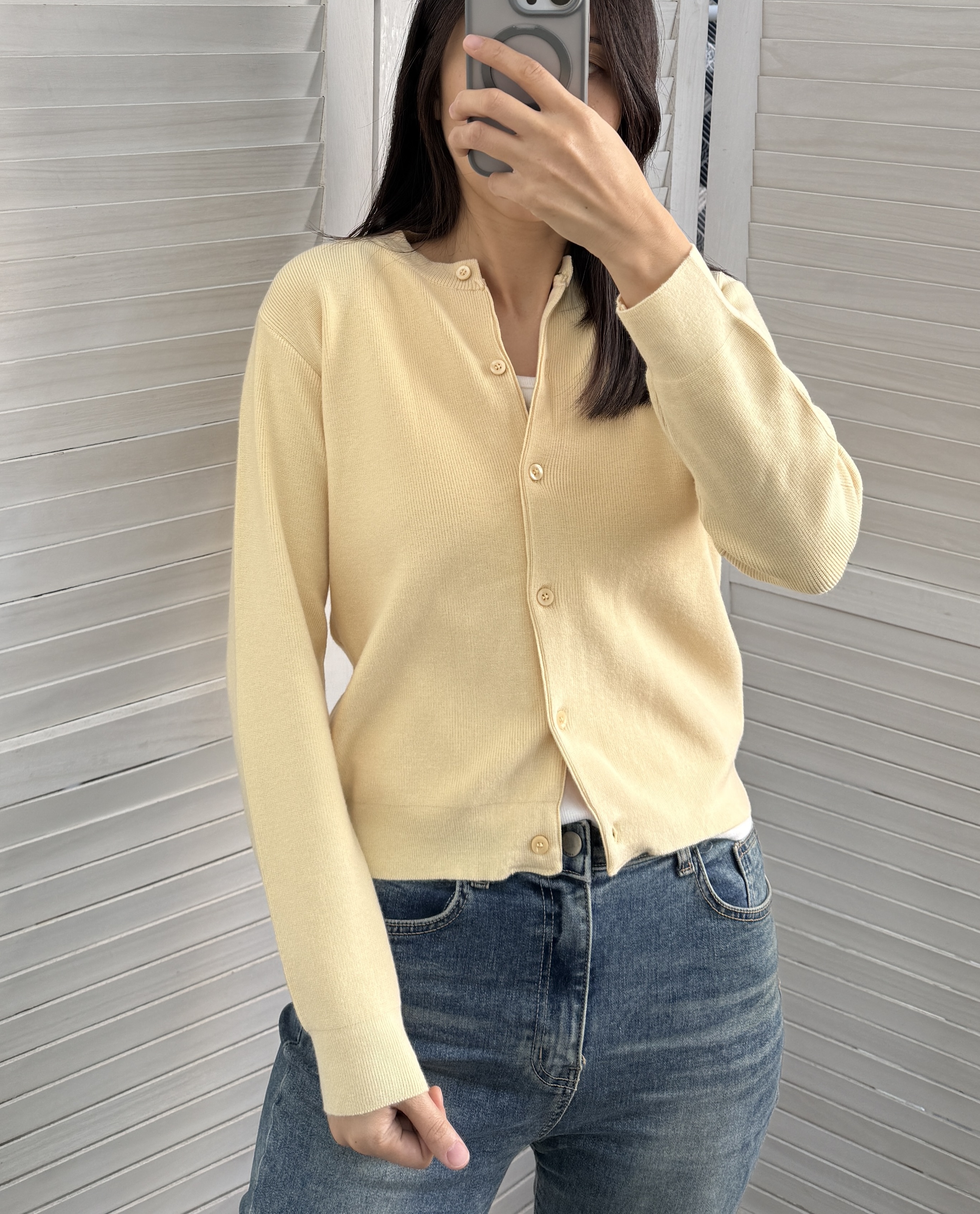 基本款彈性針織外套