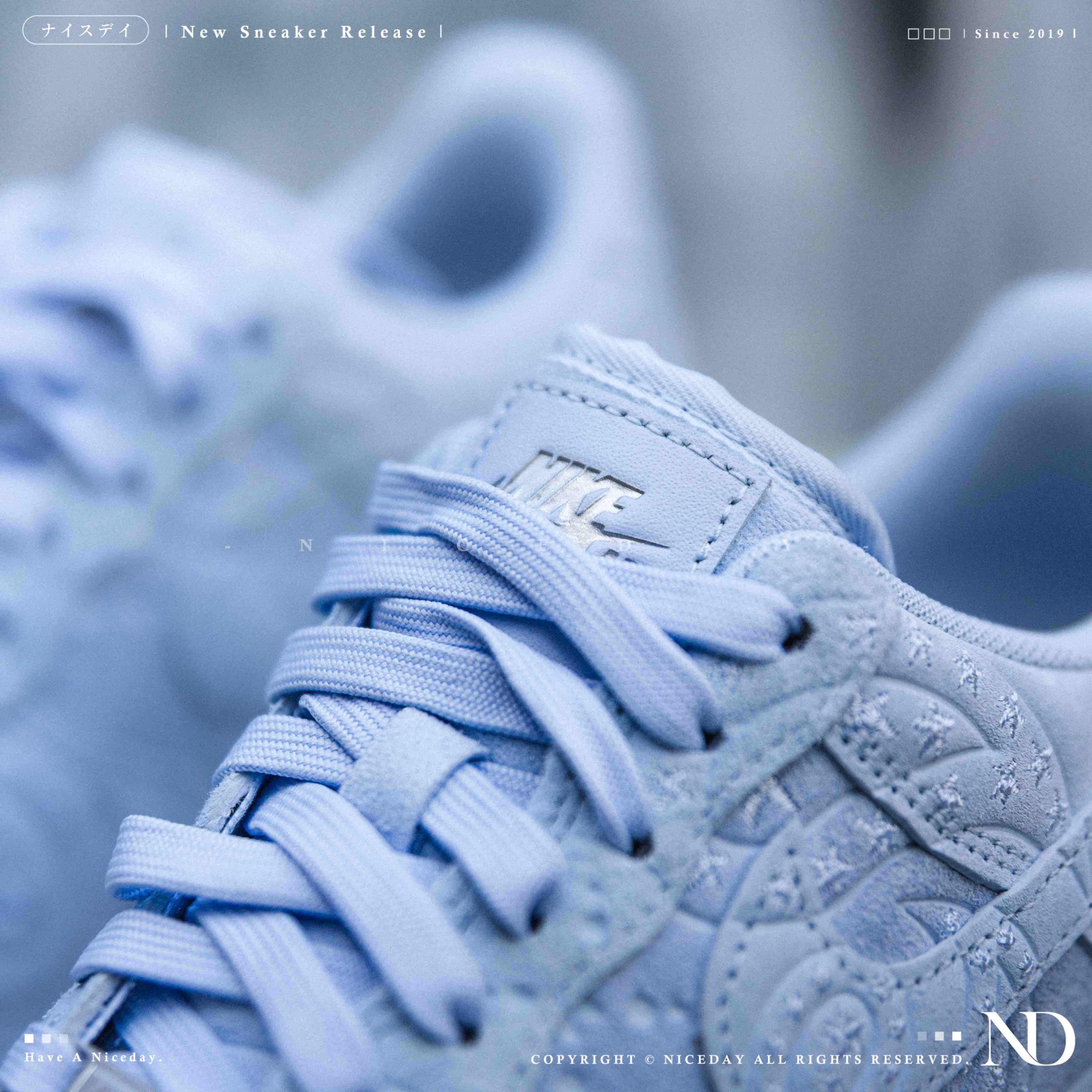 NICEDAY 現貨 Nike Air Force 1 腰果花 變形蟲 藍 淺藍 天空藍 IQ1259-400