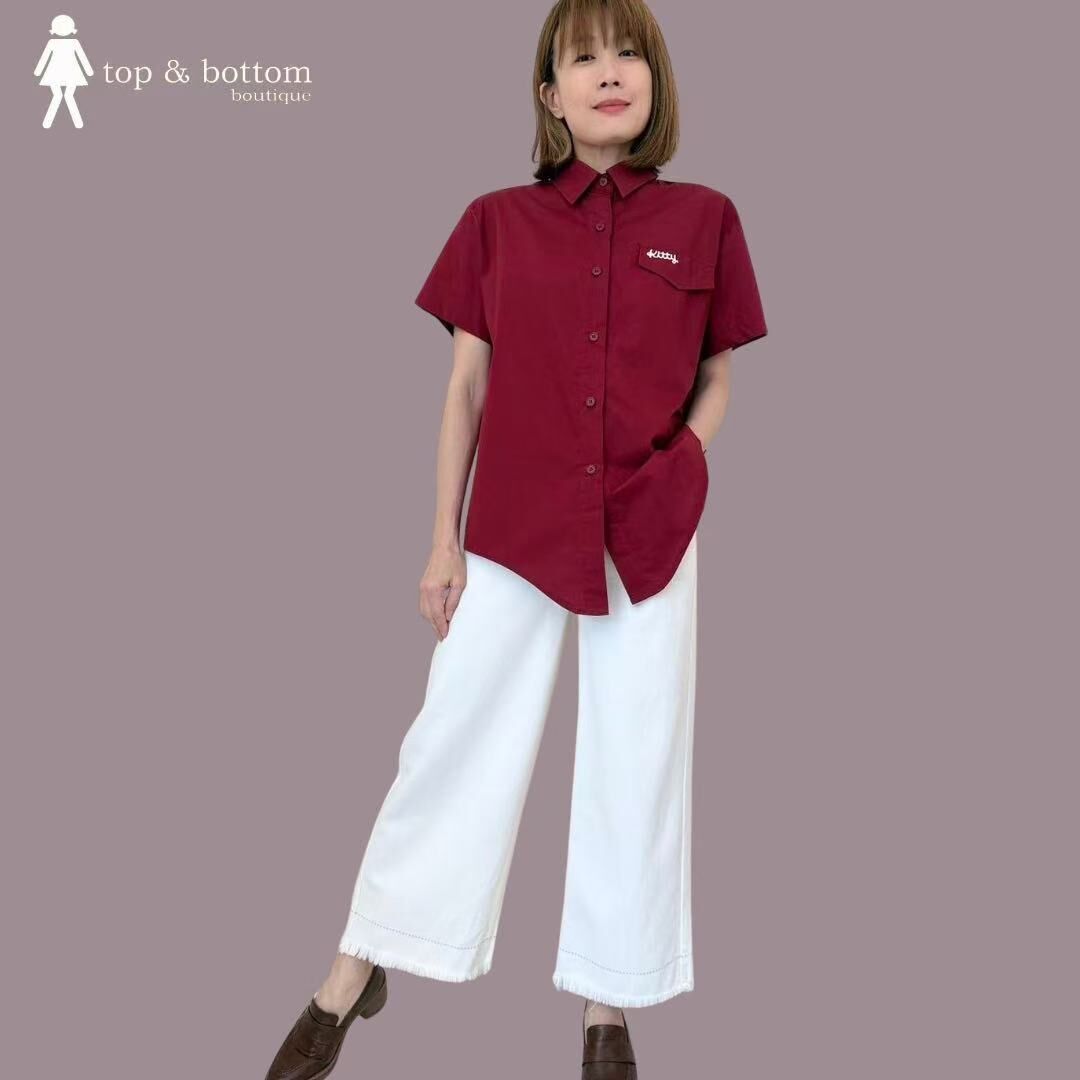 SHORT SLEEVE COTTON HELLO KITTY SHIRT