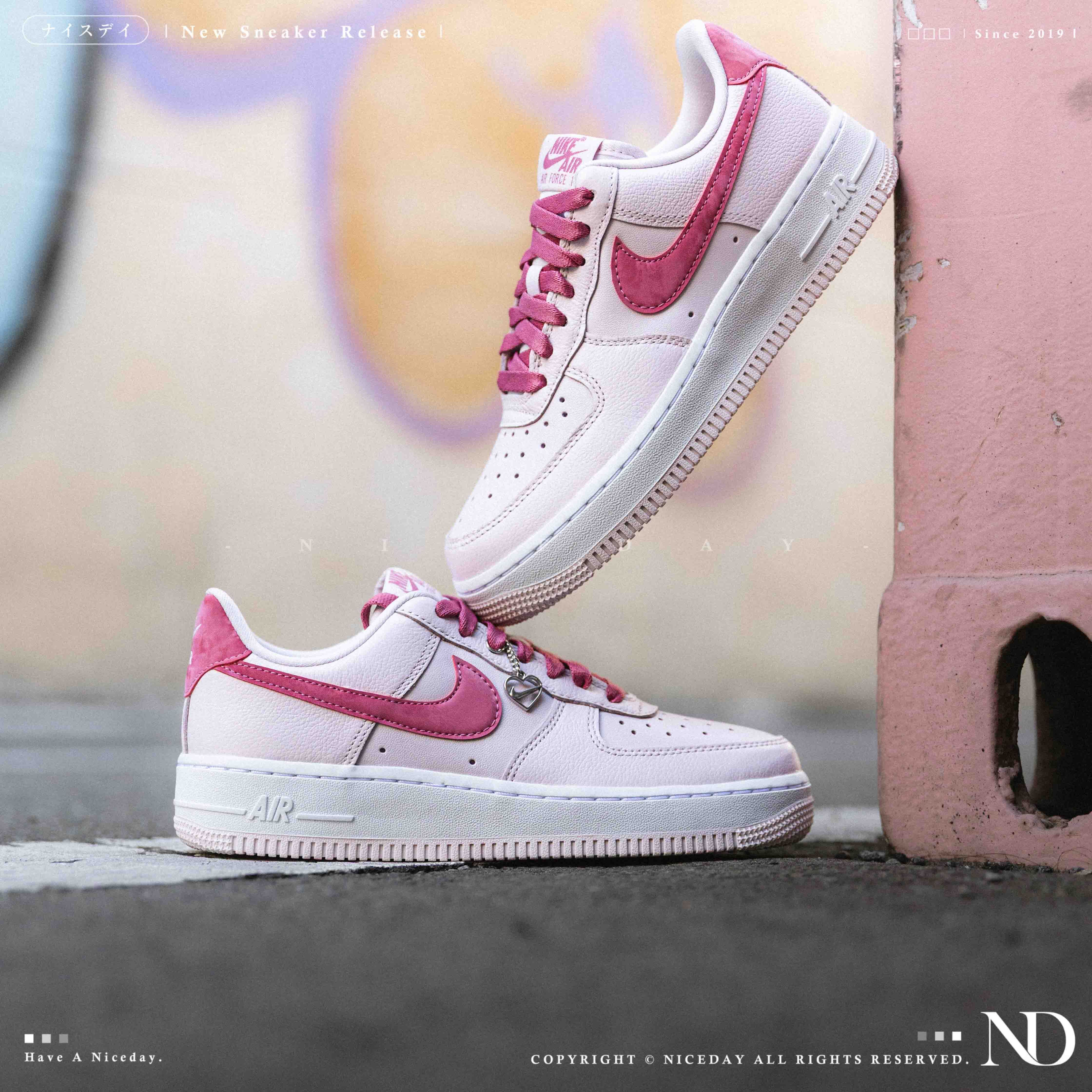 NICEDAY 現貨 Nike Air Force 1 情人節 2026 粉色 愛心 白 粉紅 女鞋 IO8755-600