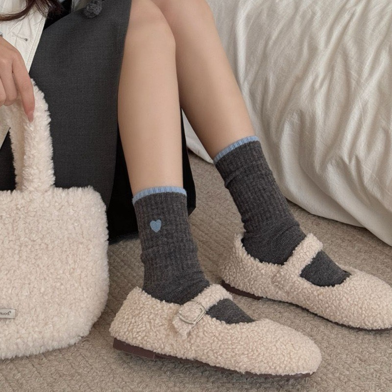 No.9223 灰藍羊毛襪