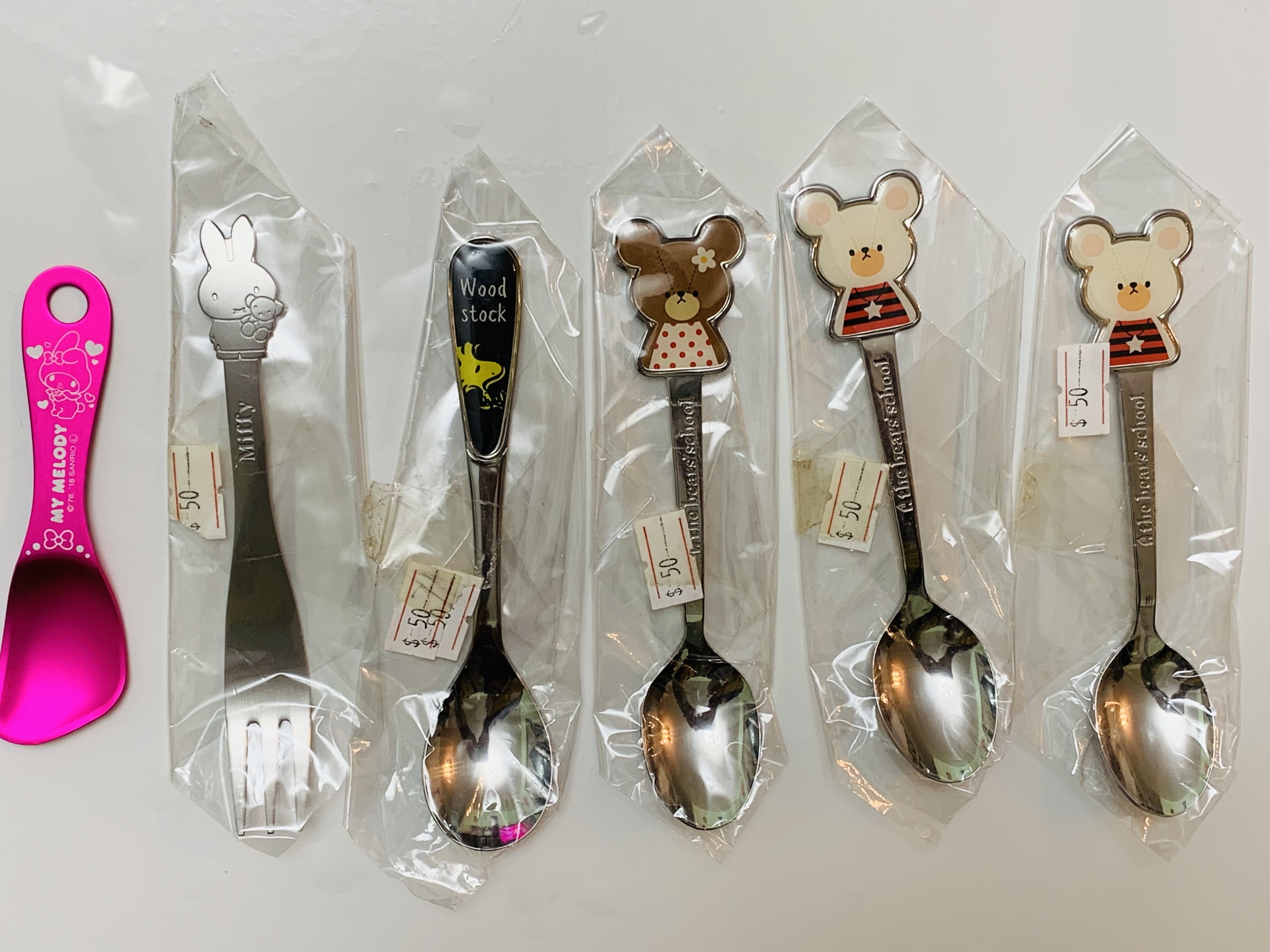 Snoopy,Miffy,Melody, Bear’s School 不銹鋼匙羹