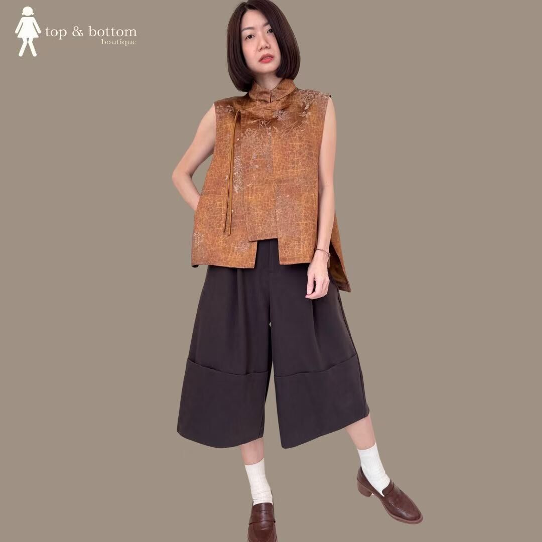 BROCADE ORIENTAL LONG VEST