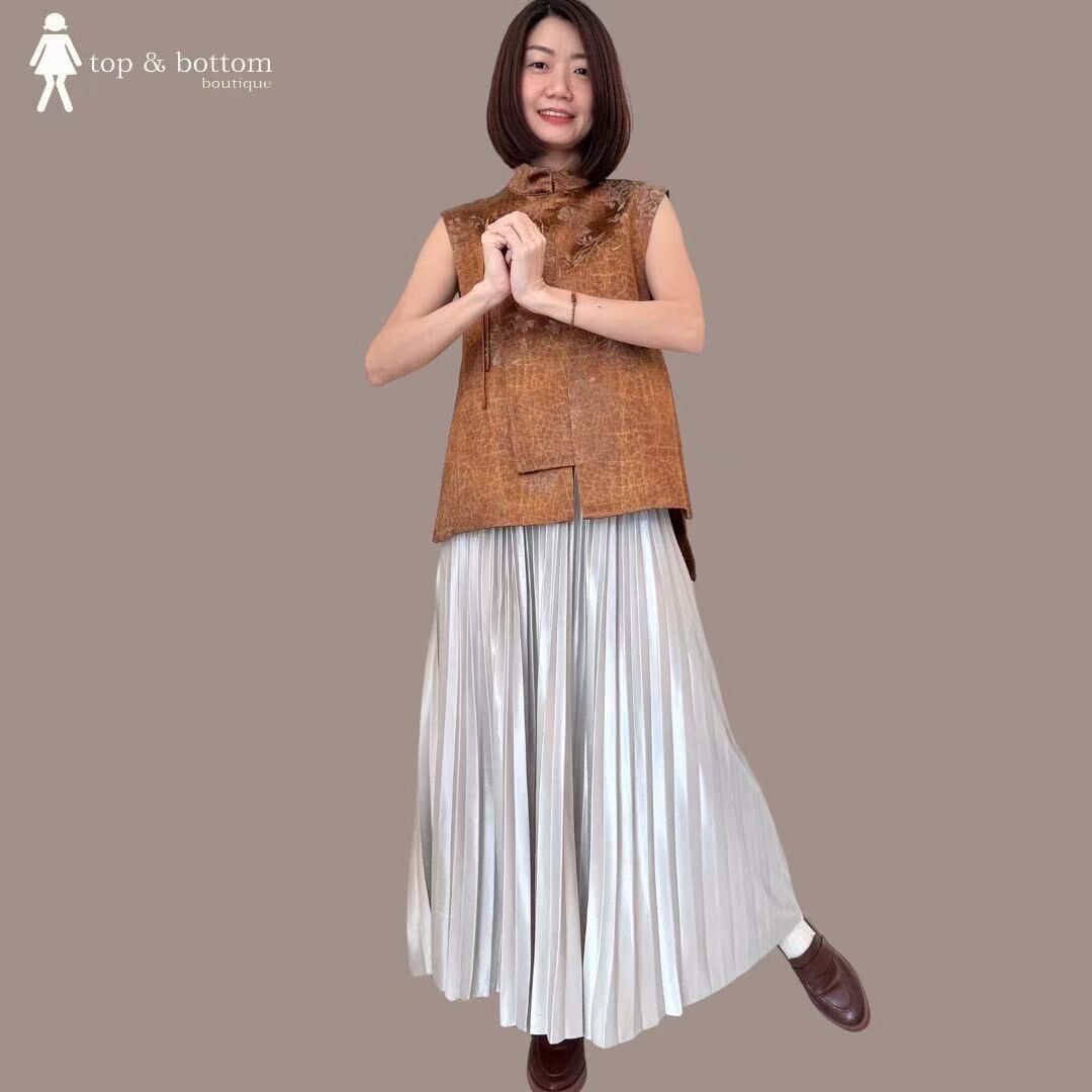 BROCADE ORIENTAL LONG VEST