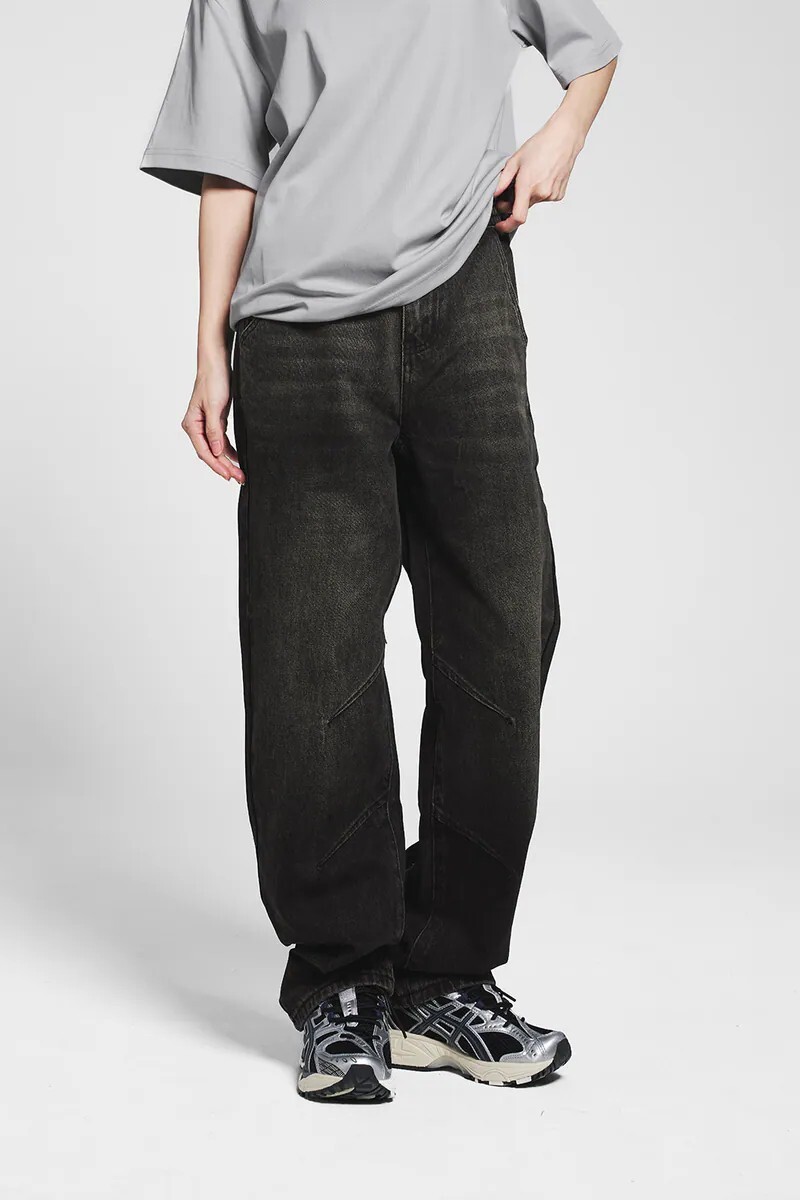 iSNEAKERS｜AGO JEANS 黑直筒牛仔褲 99071