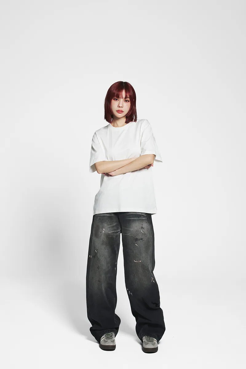 iSNEAKERS｜AGO JEANS 噴漆黑彎刀牛仔褲 99072