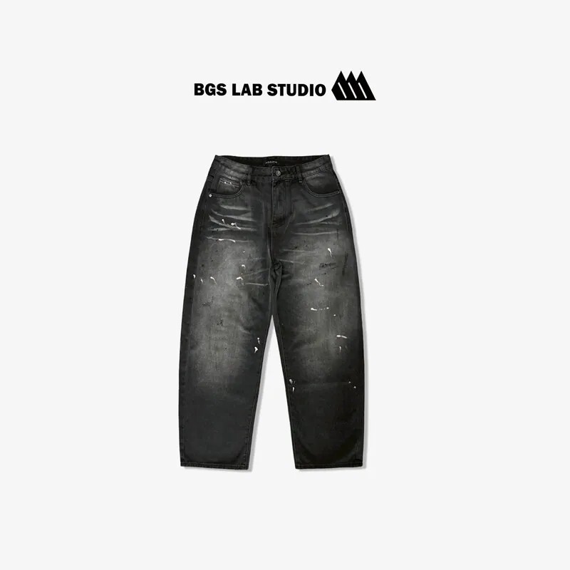 iSNEAKERS｜AGO JEANS 噴漆黑彎刀牛仔褲 99072