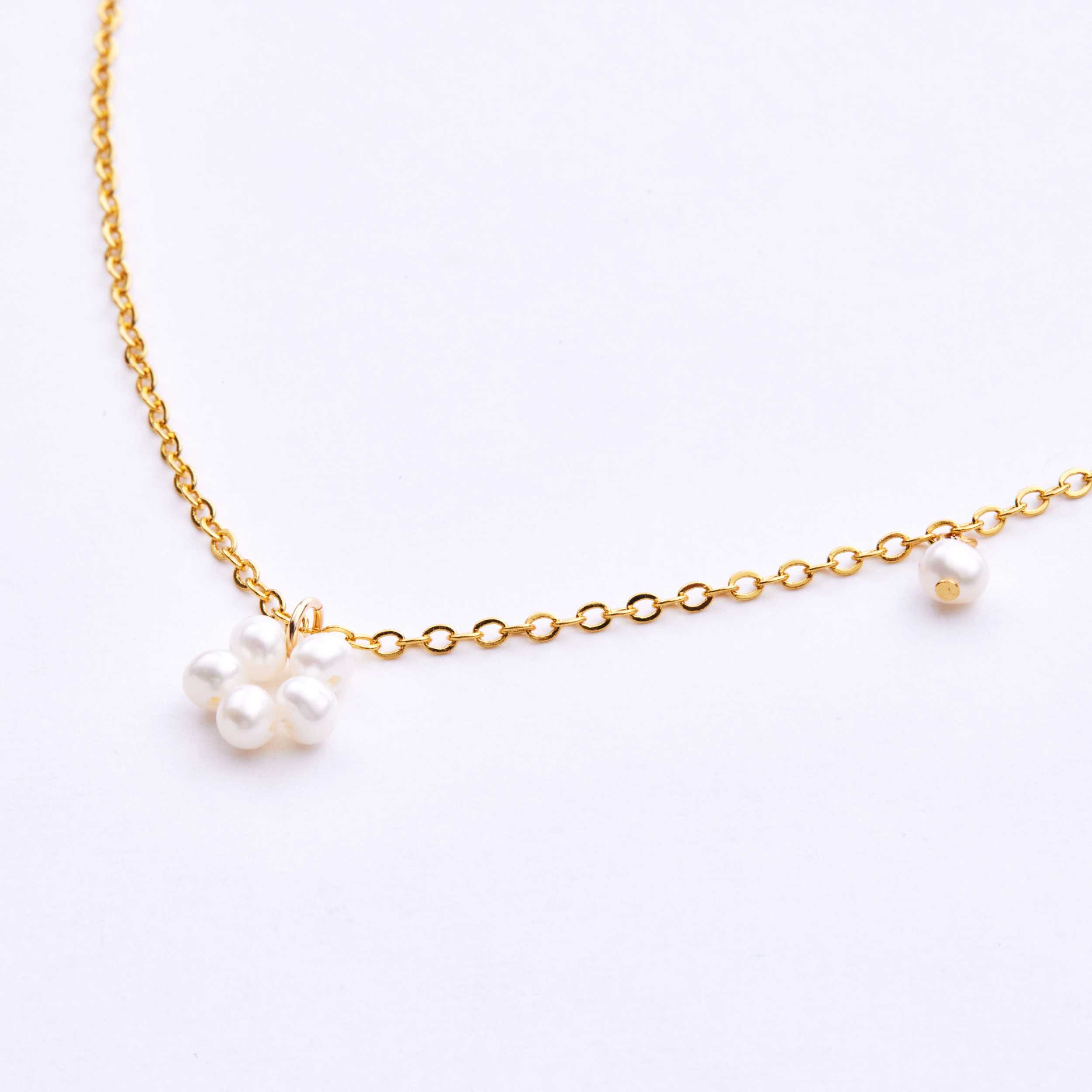 N1254 | 14kgf小花淡水珍珠項鍊