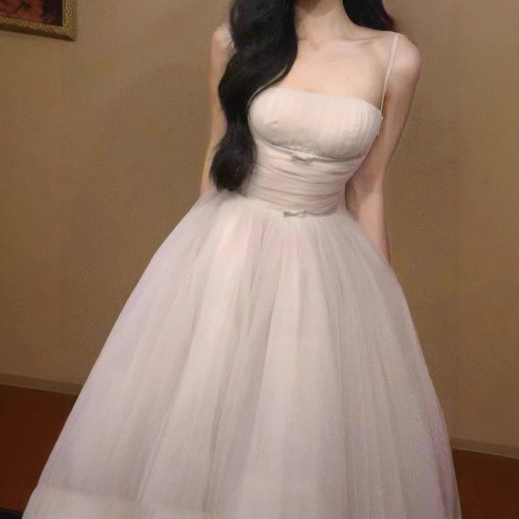 在逃公主 高級網紗蓬蓬長禮服