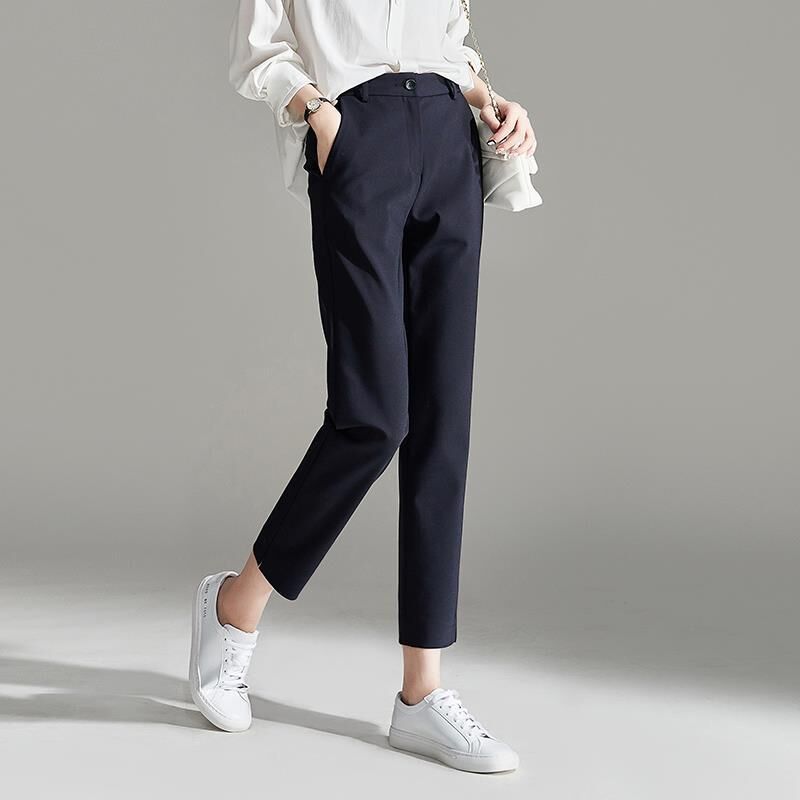 直筒九分西裝褲 四色