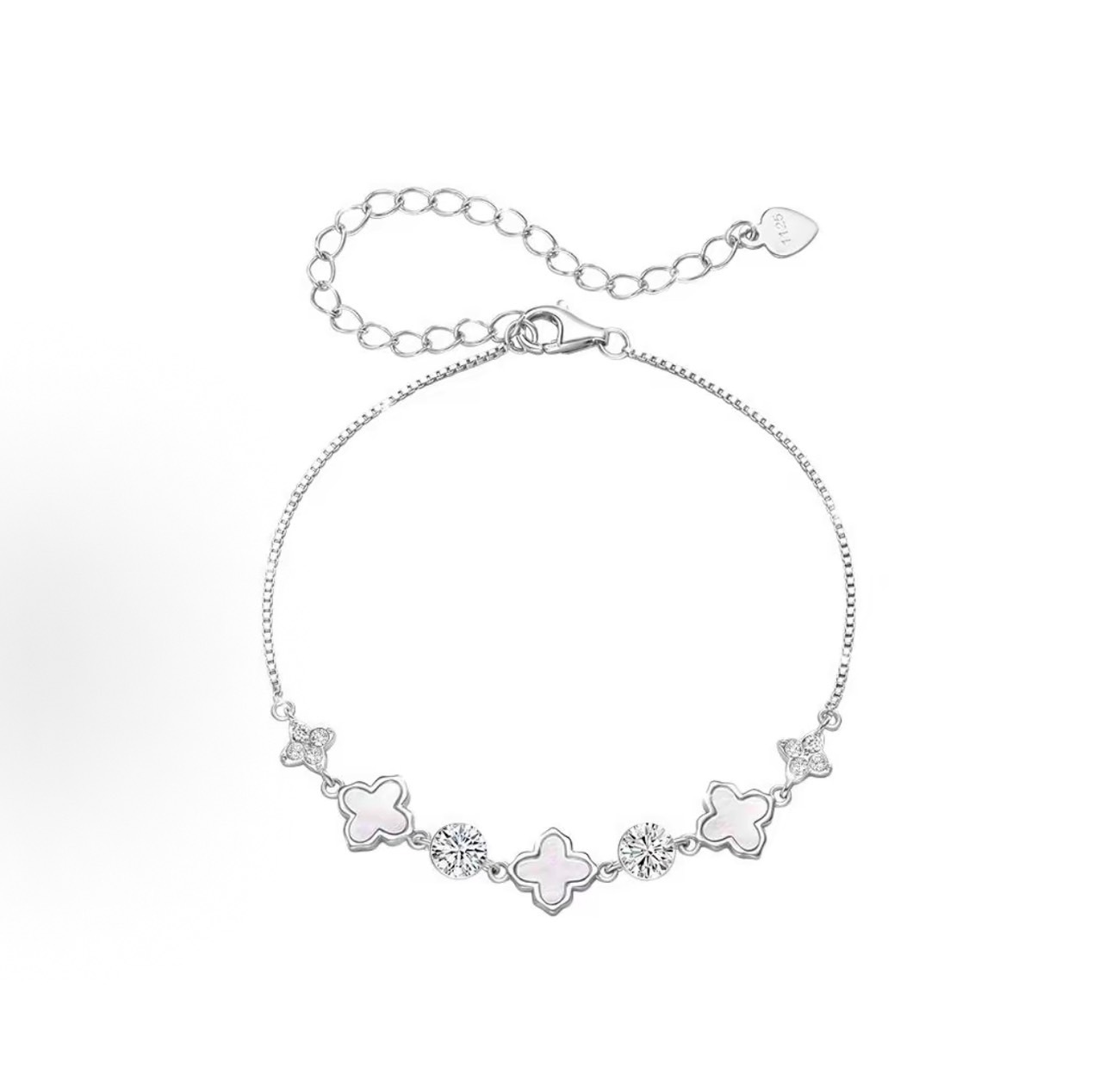 【Luxury】LIYI x Swarovski  施華洛世奇 水晶 四葉草手鍊 情人節限定款 手鍊首飾品 幸運草 純銀玫瑰金幸運草