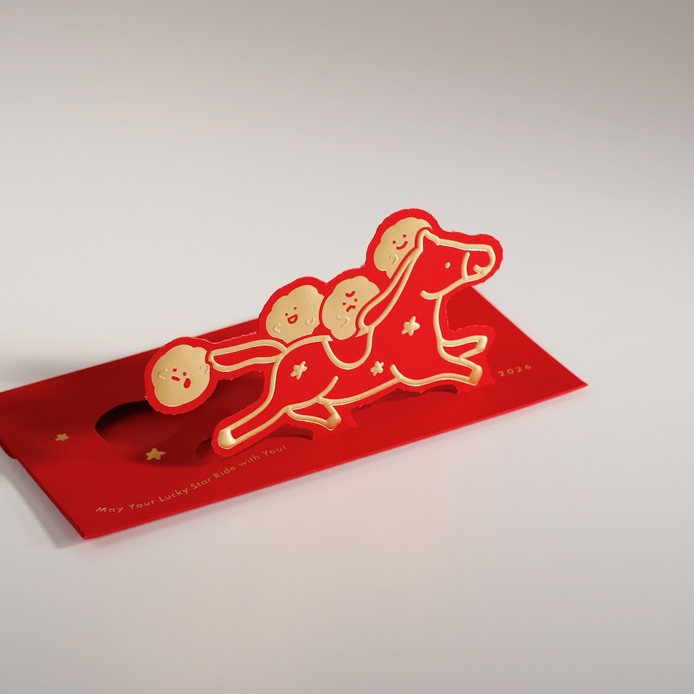 立馬幸運燙金紅包袋 三入組