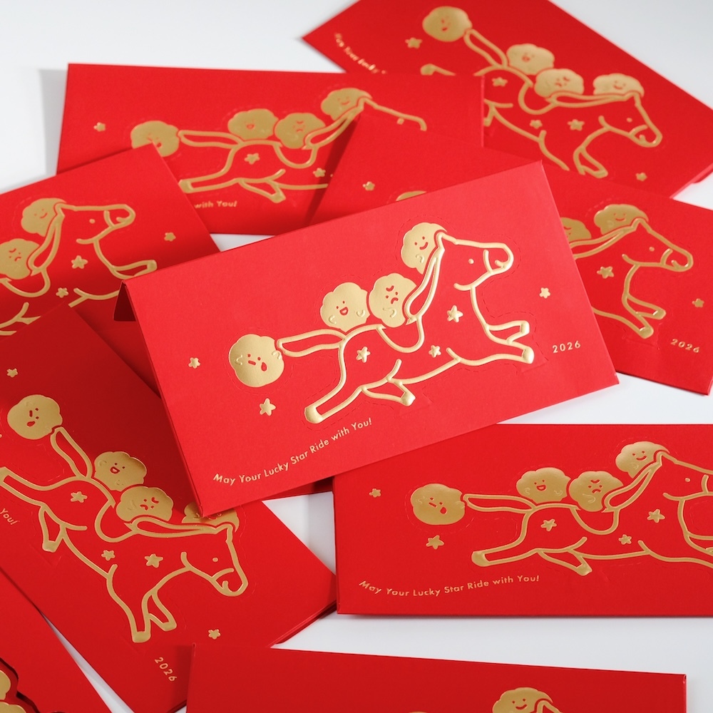 立馬幸運燙金紅包袋 三入組