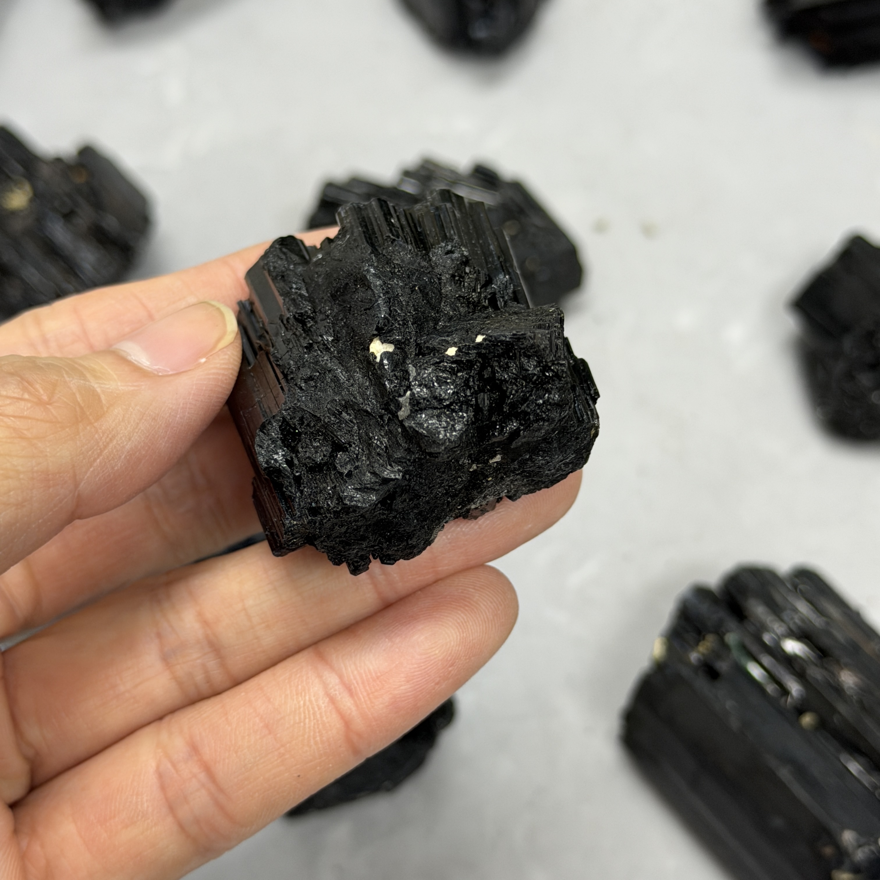 收藏品黑碧璽/電氣石礦標 TRR1811