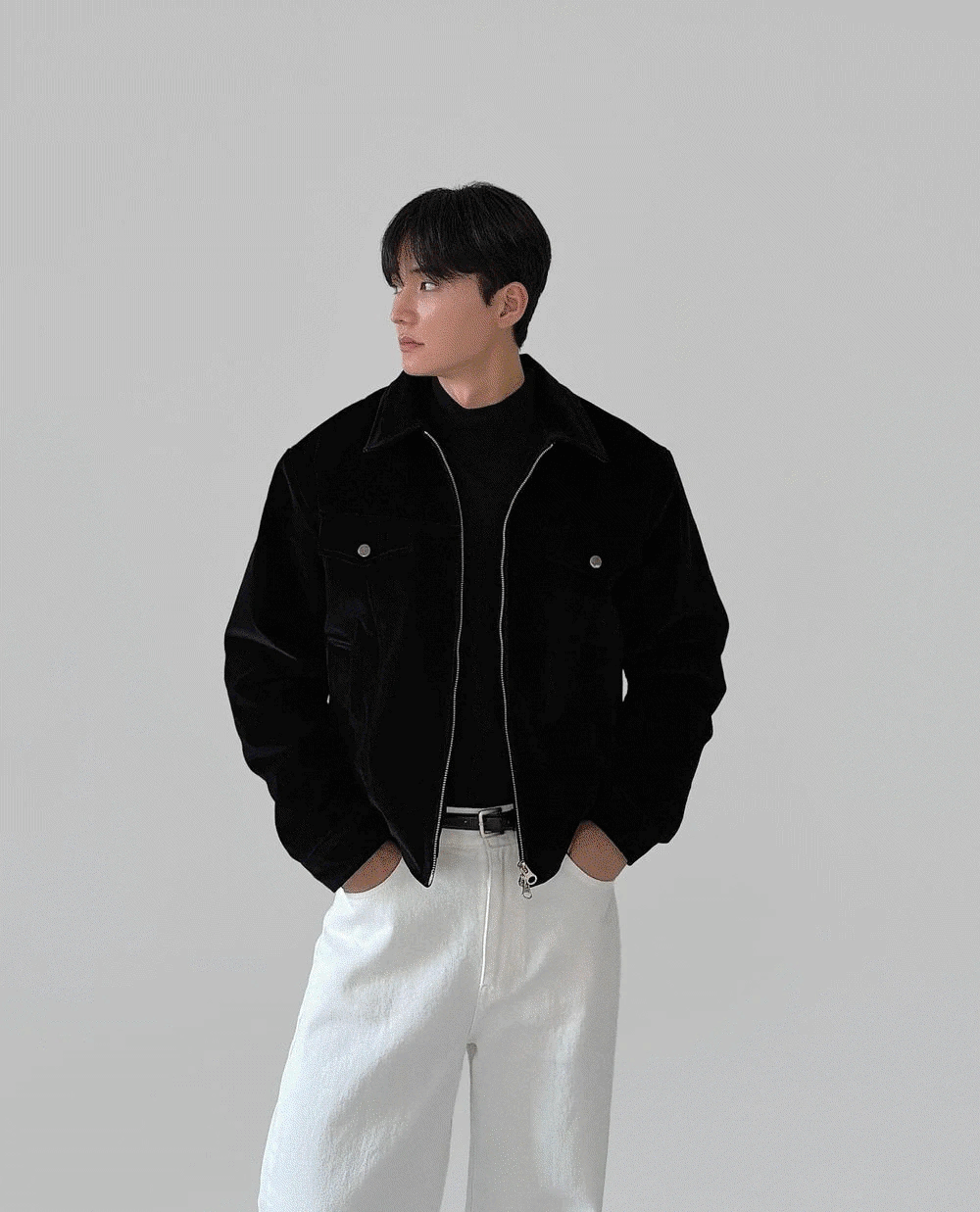 絲絨麂皮牛仔夾克