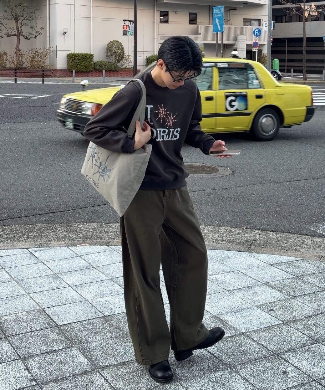 COIRIS SLOO 中性風 復古 格紋 Logo 大學T C-P00000BZ