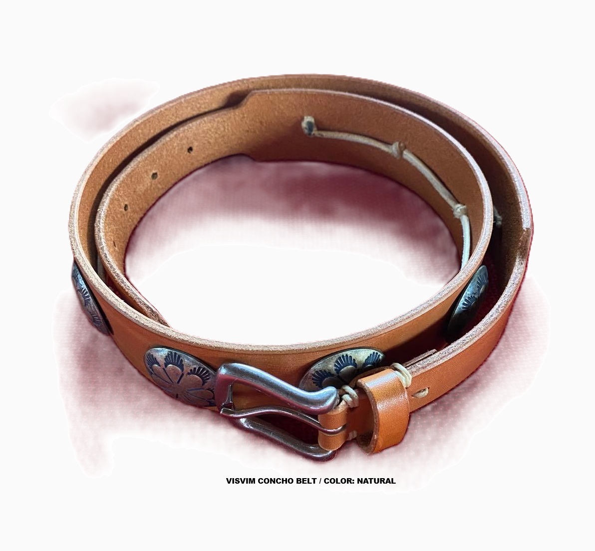 LAST PCS: VISVIM CONCHO BELT - NATURAL SIZE 34 PRE ORDER ITEM (預訂中)