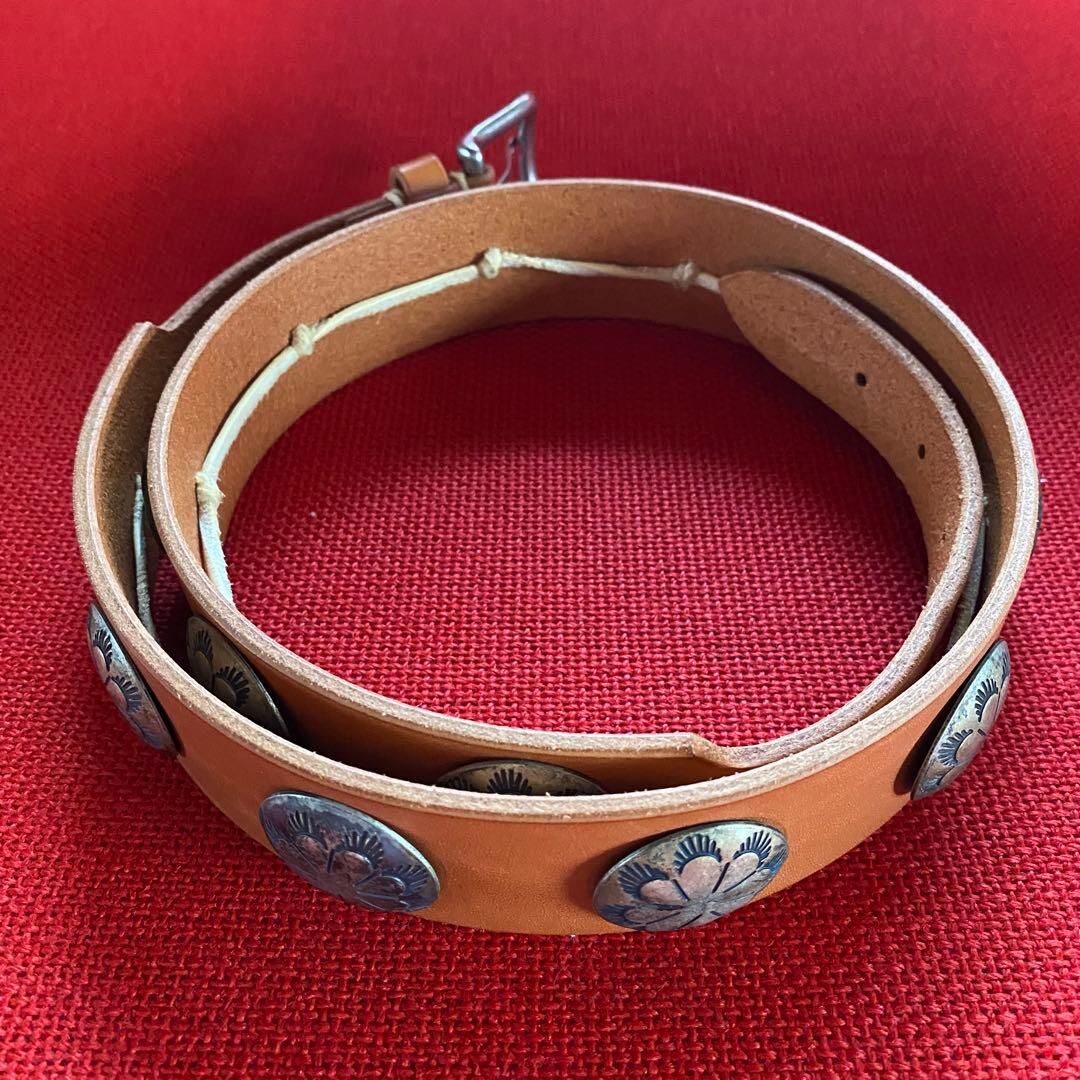 LAST PCS: VISVIM CONCHO BELT - NATURAL SIZE 34 PRE ORDER ITEM (預訂中)