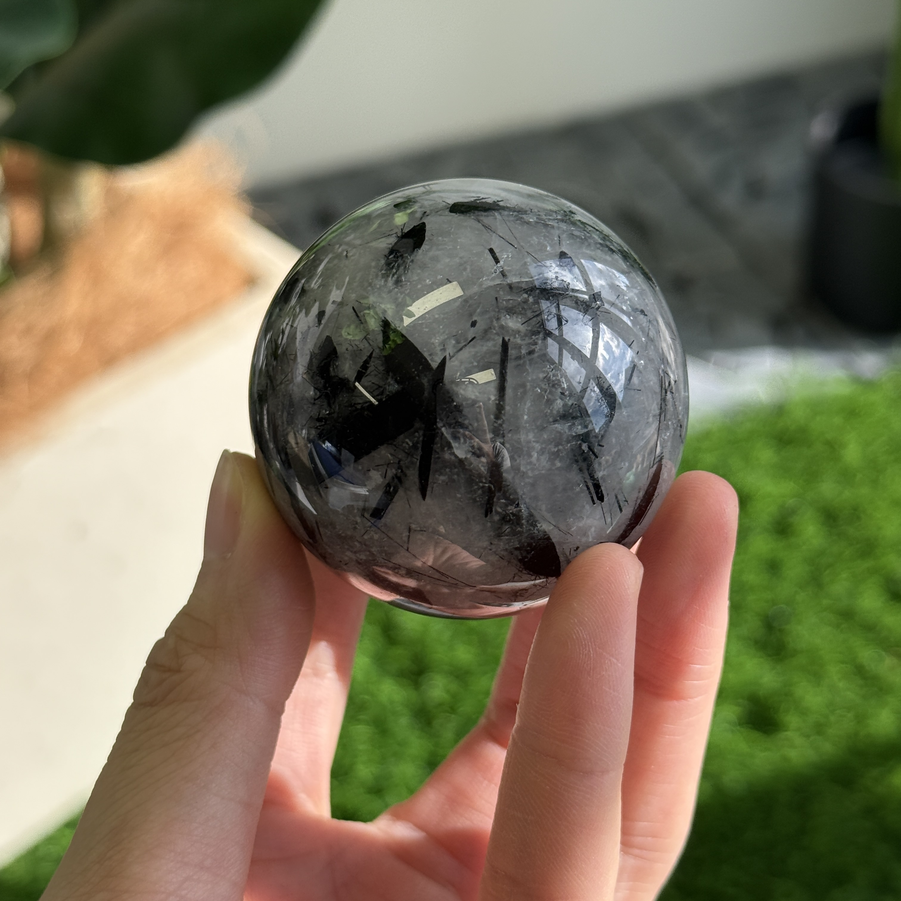 黑髮晶球 5.3cm BQ1629