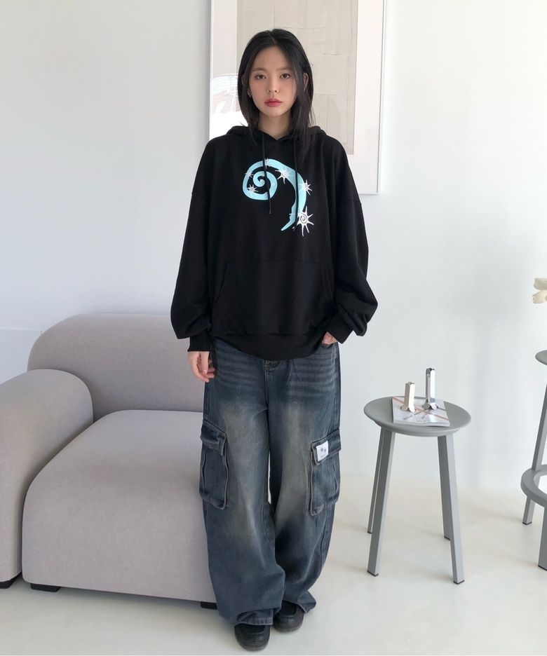 COIRIS NAVE SWIRL 旋渦 Logo 休閒 帽T C-P00000BK