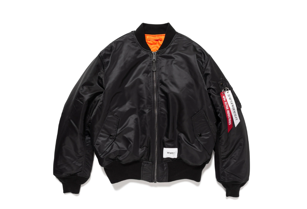 [Instock] WTAPS FW25 MA-1 CORE SPEC / JACKET / NYLON. TWILL. ALPHA INDUSTRIES | BLACK