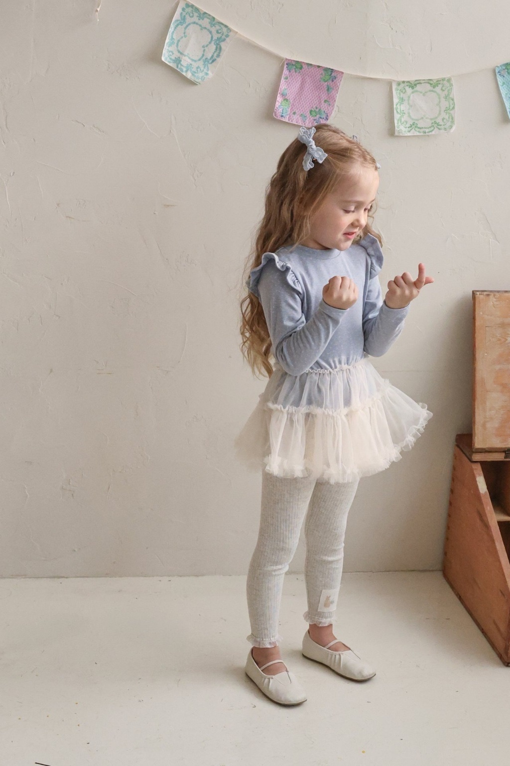 正韓春FLO 三色飛袖拼接蕾絲洋裝