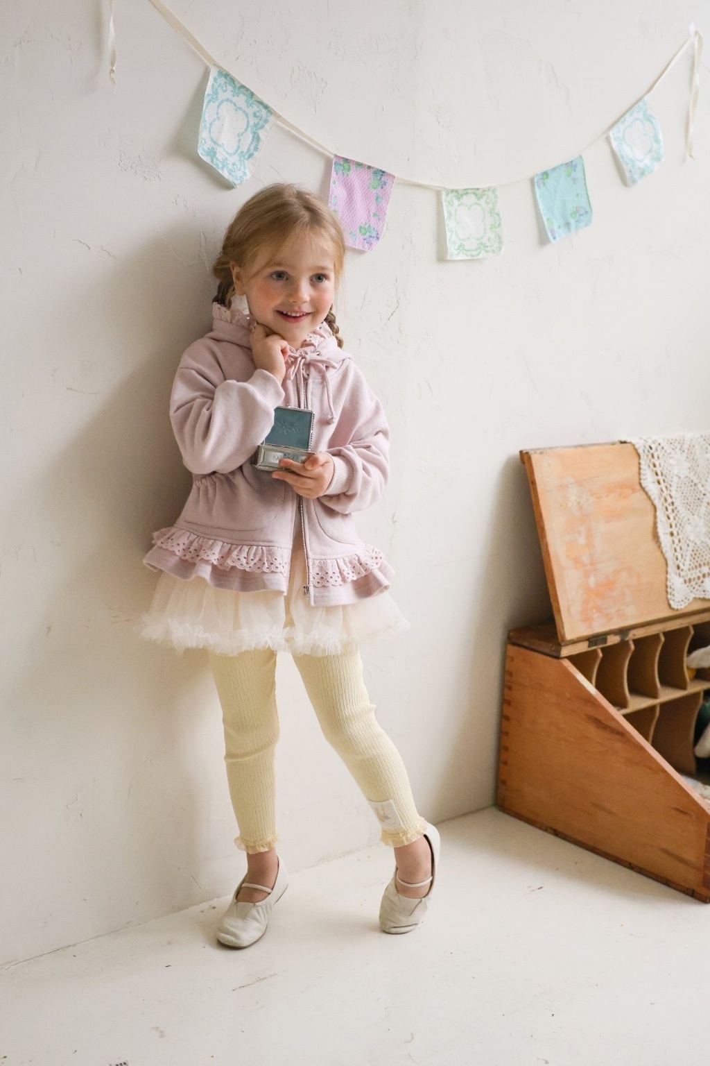 正韓春Flo兔兔小標直條內搭褲