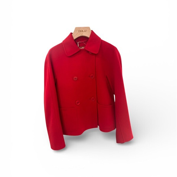 1FF0101-277 [MAX MARA] Studio Coat Cappotto Red #MSTEDENWO-082 (C-EU-E)