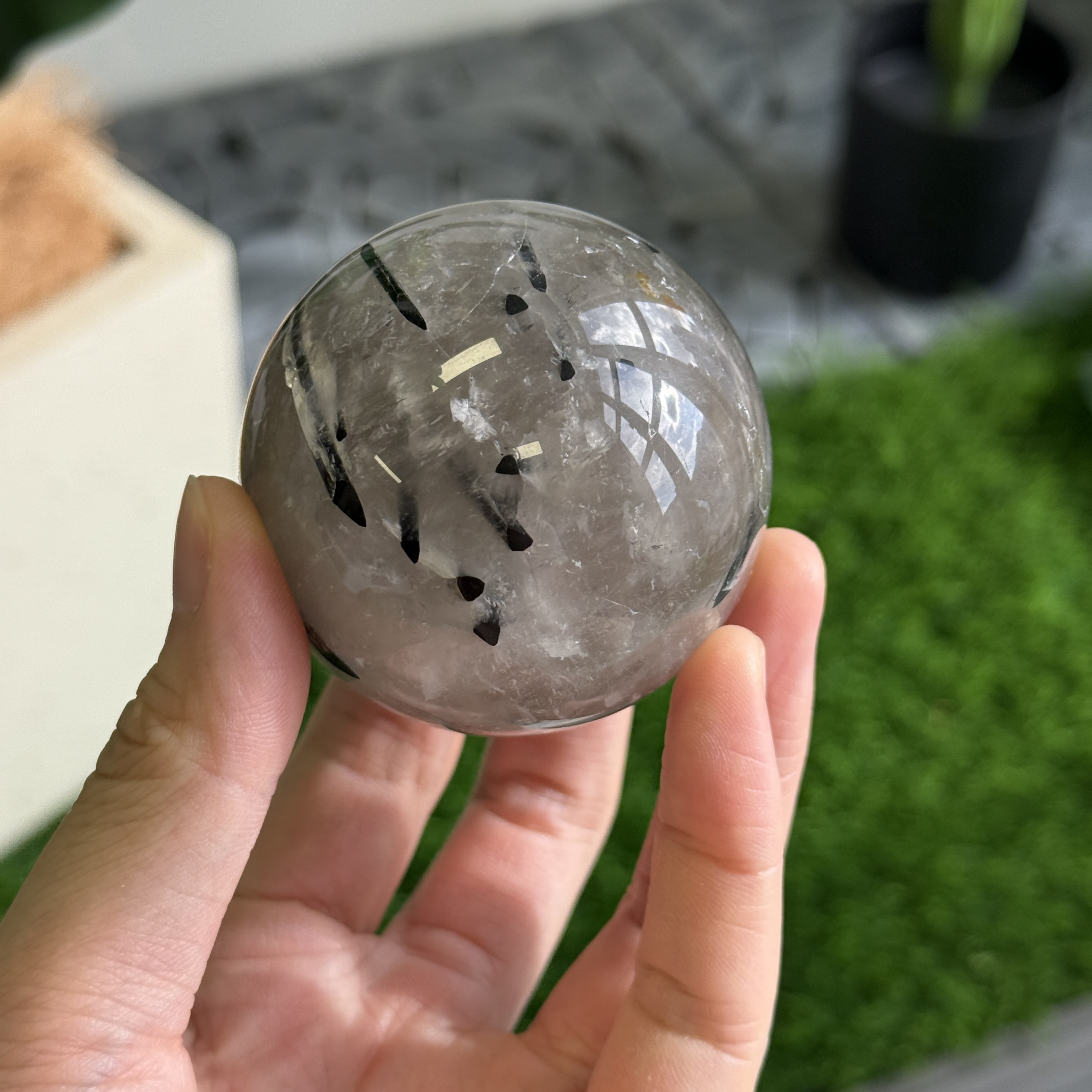 黑髮晶球 5.6cm BQ1627