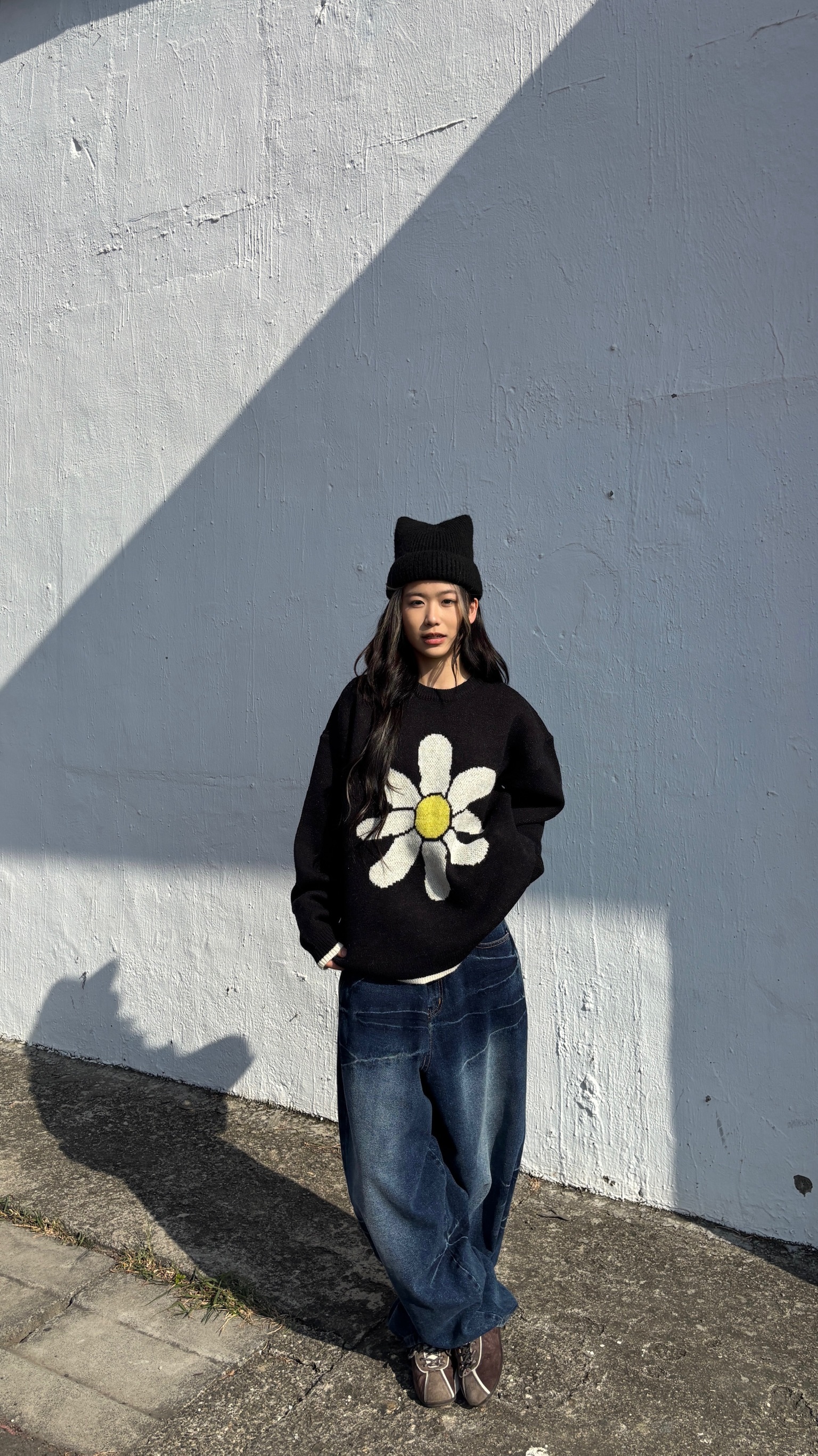 正韓 雛菊針織衫 (2colors)