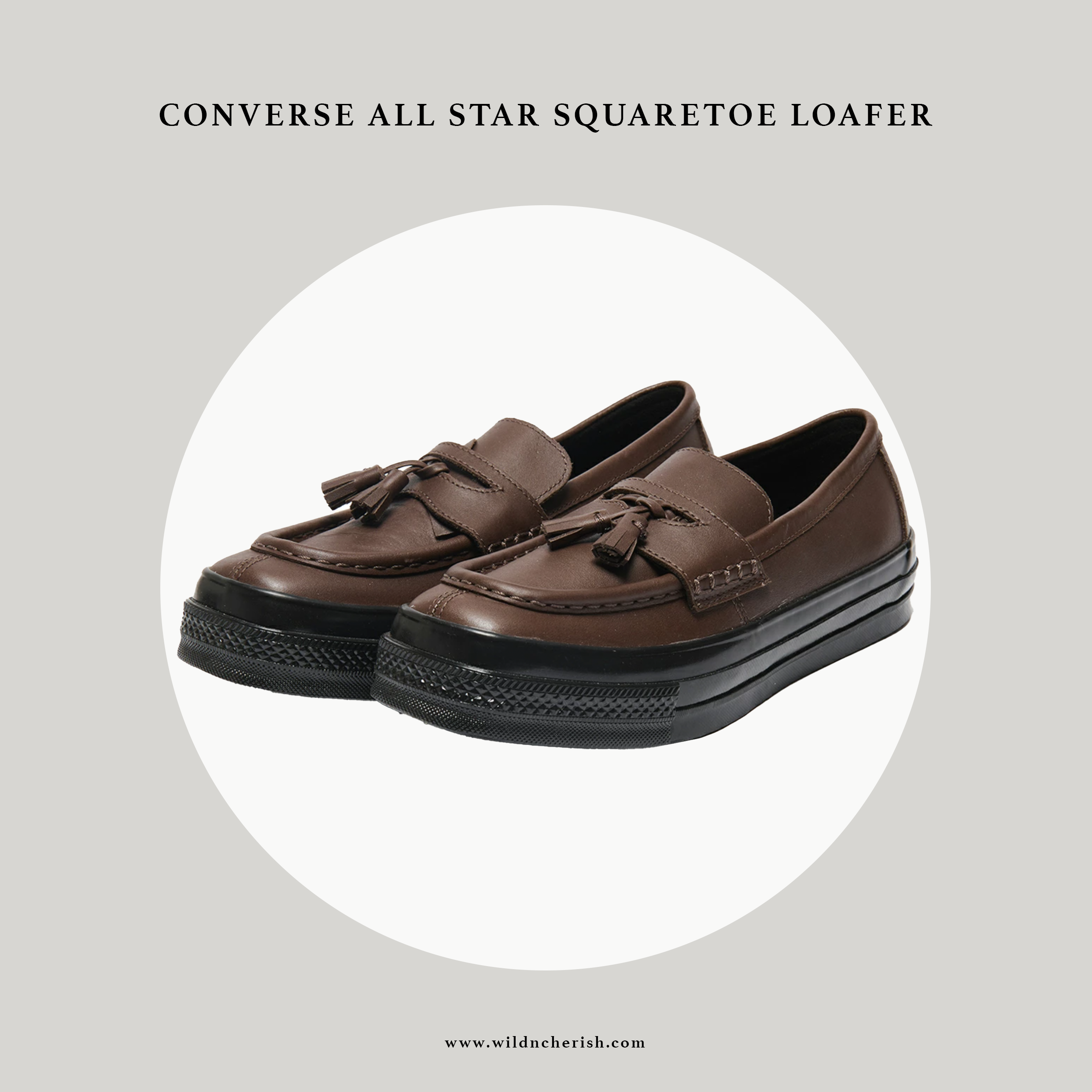 預訂 | Converse All Star Squaretoe Loafer 啡色 方頭 樂福鞋 日本限定