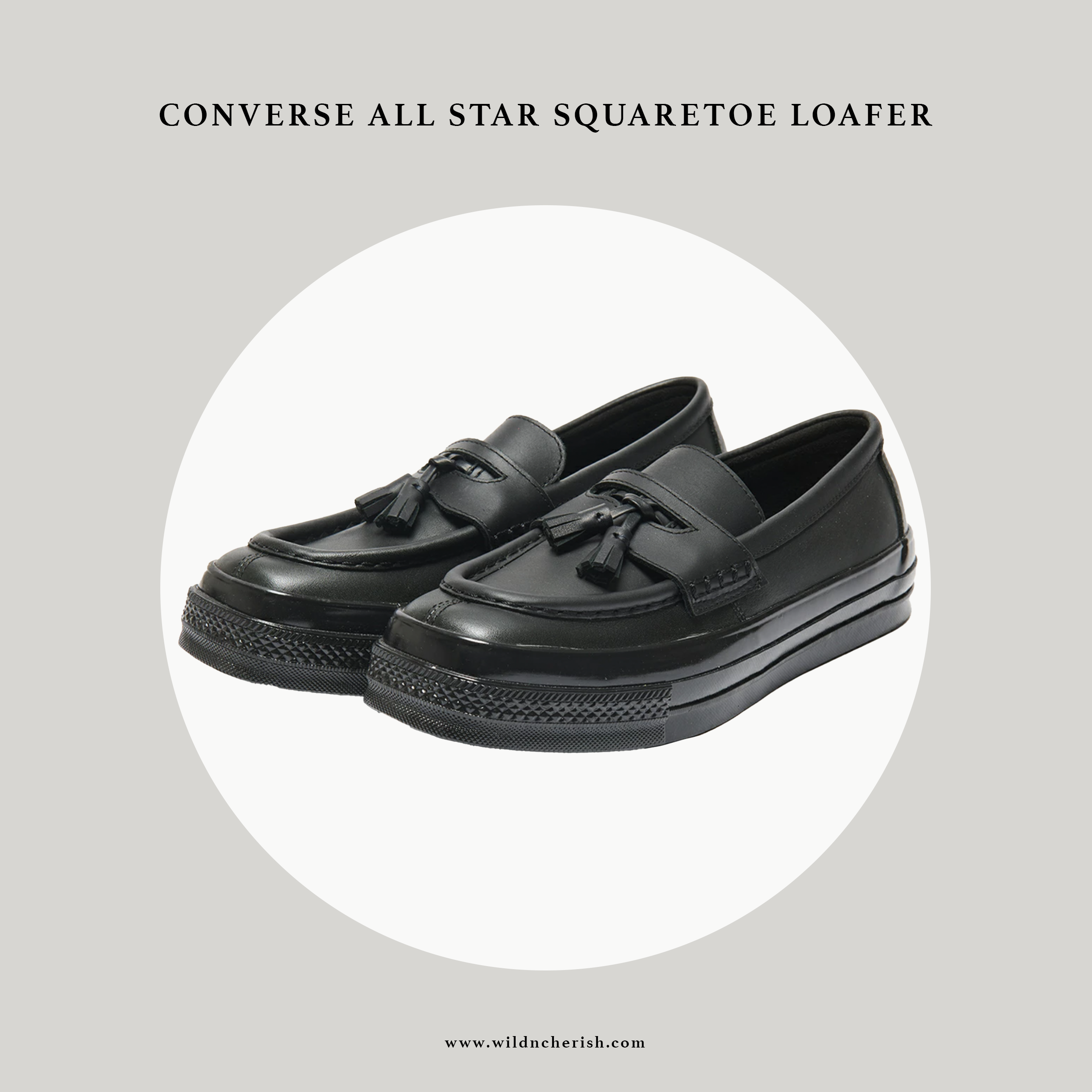 預訂 | Converse All Star Squaretoe Loafer 黑色 方頭 樂福鞋 日本限定