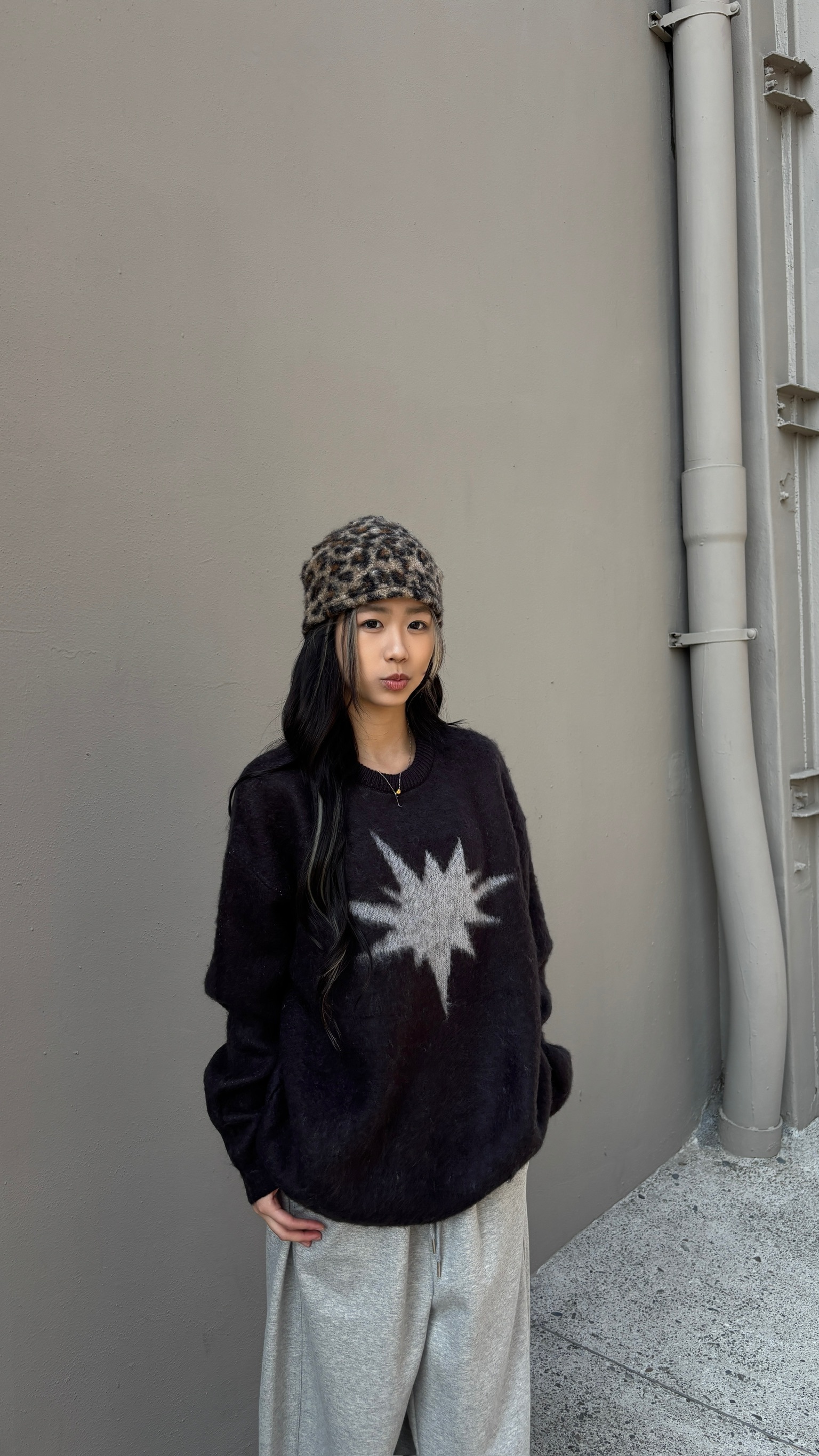 正韓 軟萌星星毛衣  (3colors)