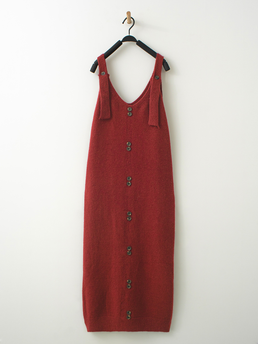 針織吊帶洋裝羅紋針織上衣磨毛直筒長褲