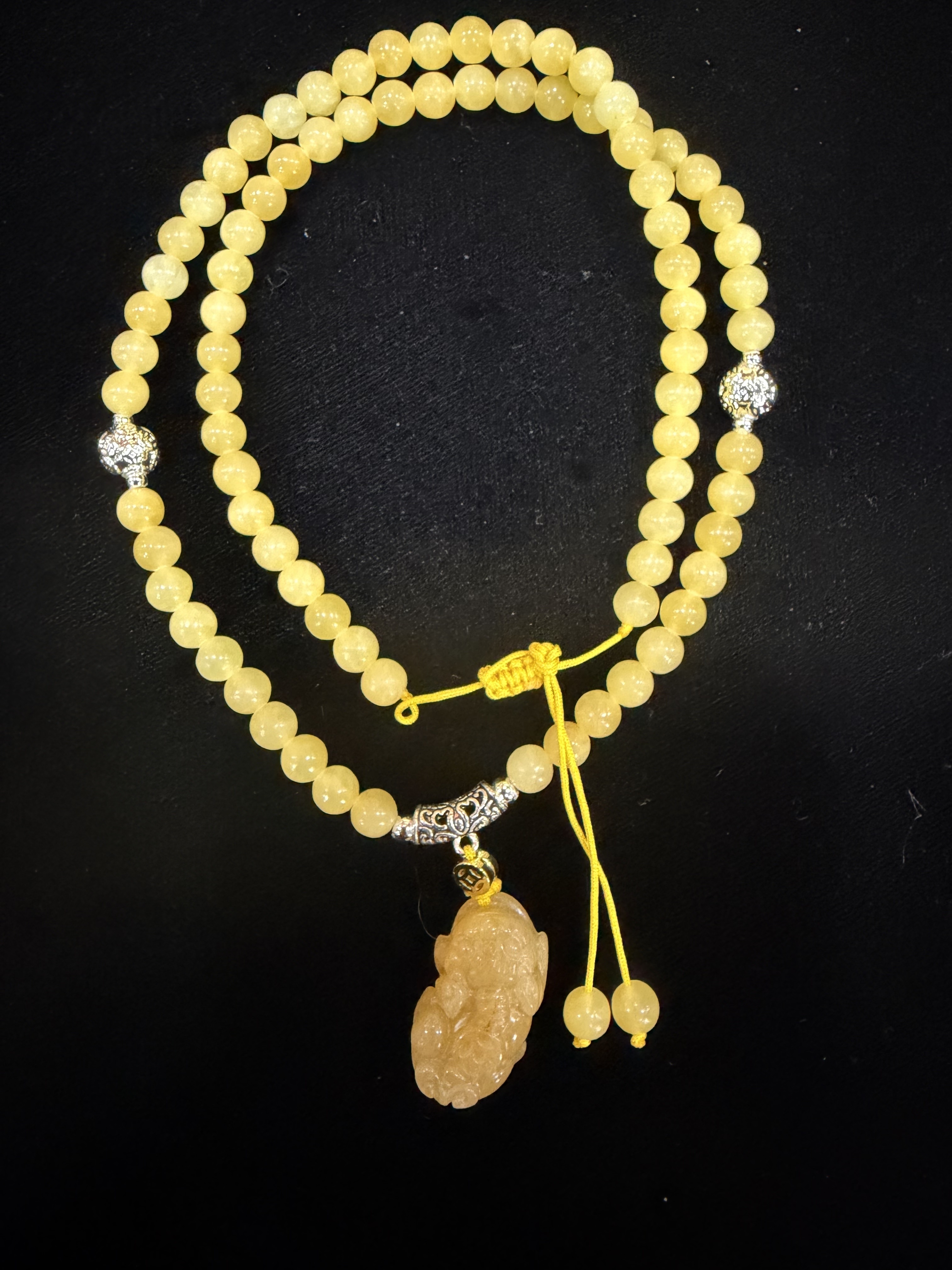 PQ14 雨揚珍品黃玉貔貅項鍊