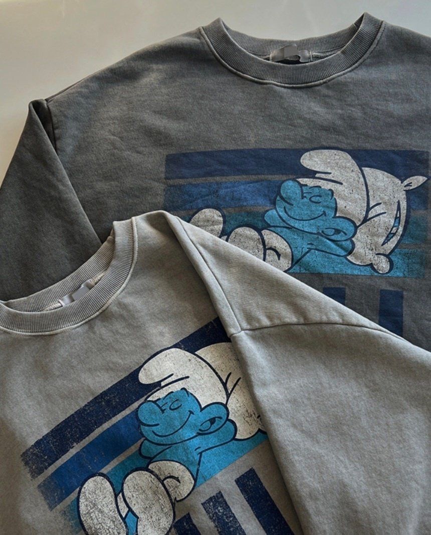 洗水卡通圖案英文字衛衣 US-010T