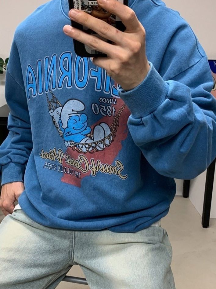 洗水卡通圖案英文字衛衣 US-012T