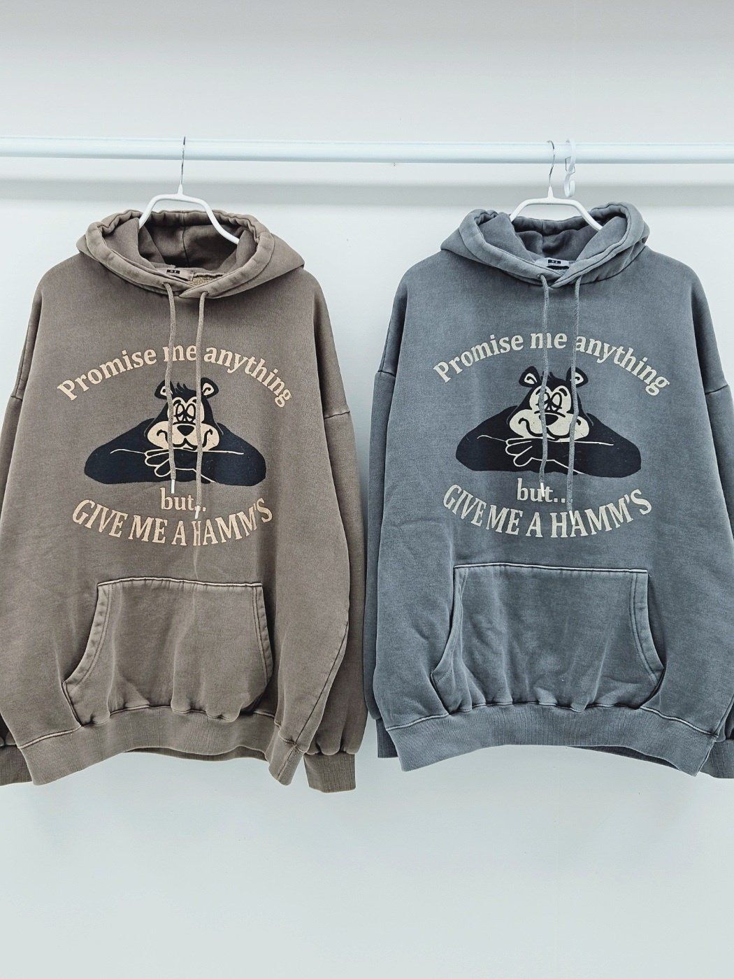 洗水英文字圖案連帽衛衣 US-018T