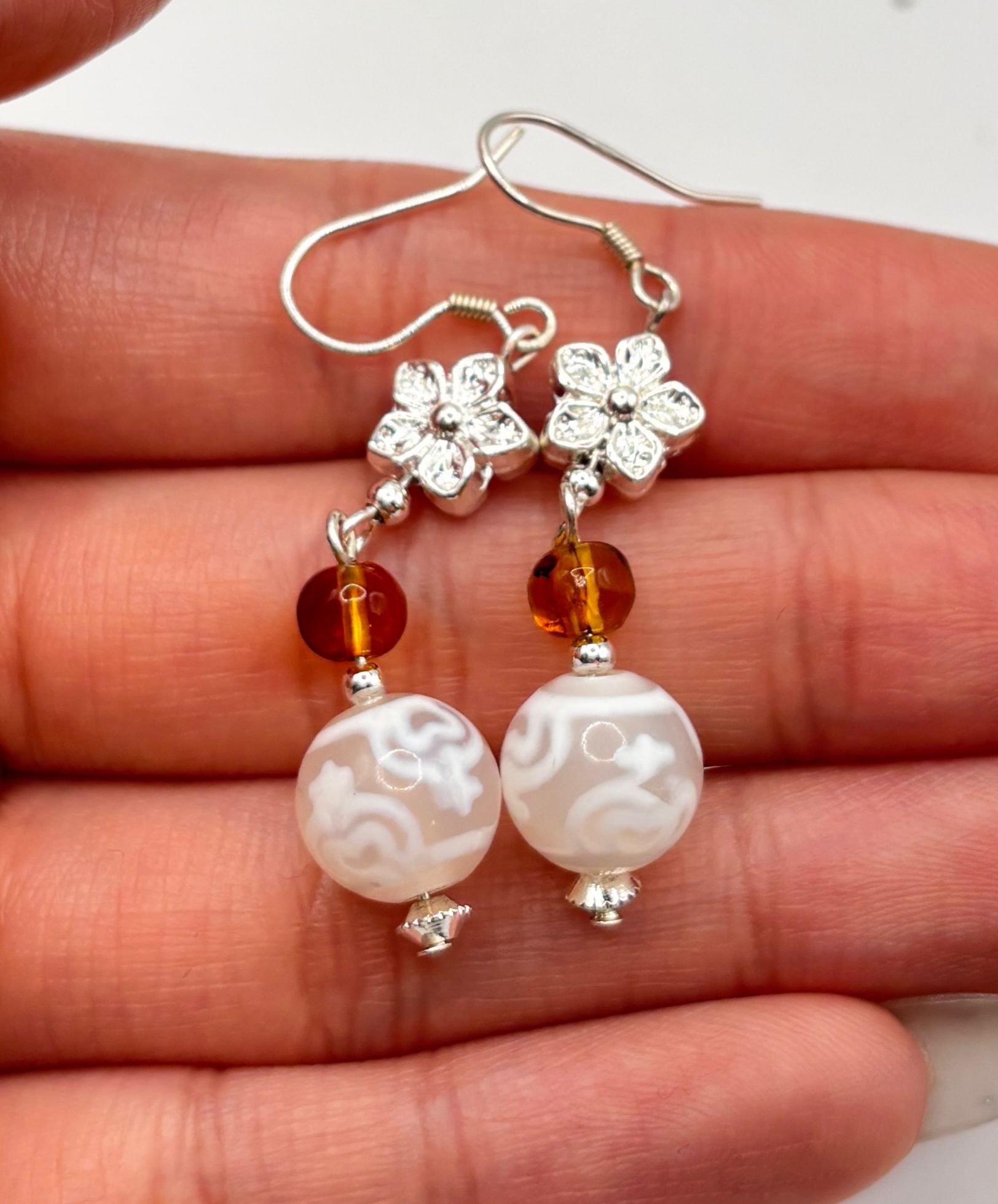 AB260204-L43-開光雪域白財神耳環-(已包紫袍大師集體開光，4月頭到貨，只限尖沙咀門店自取）