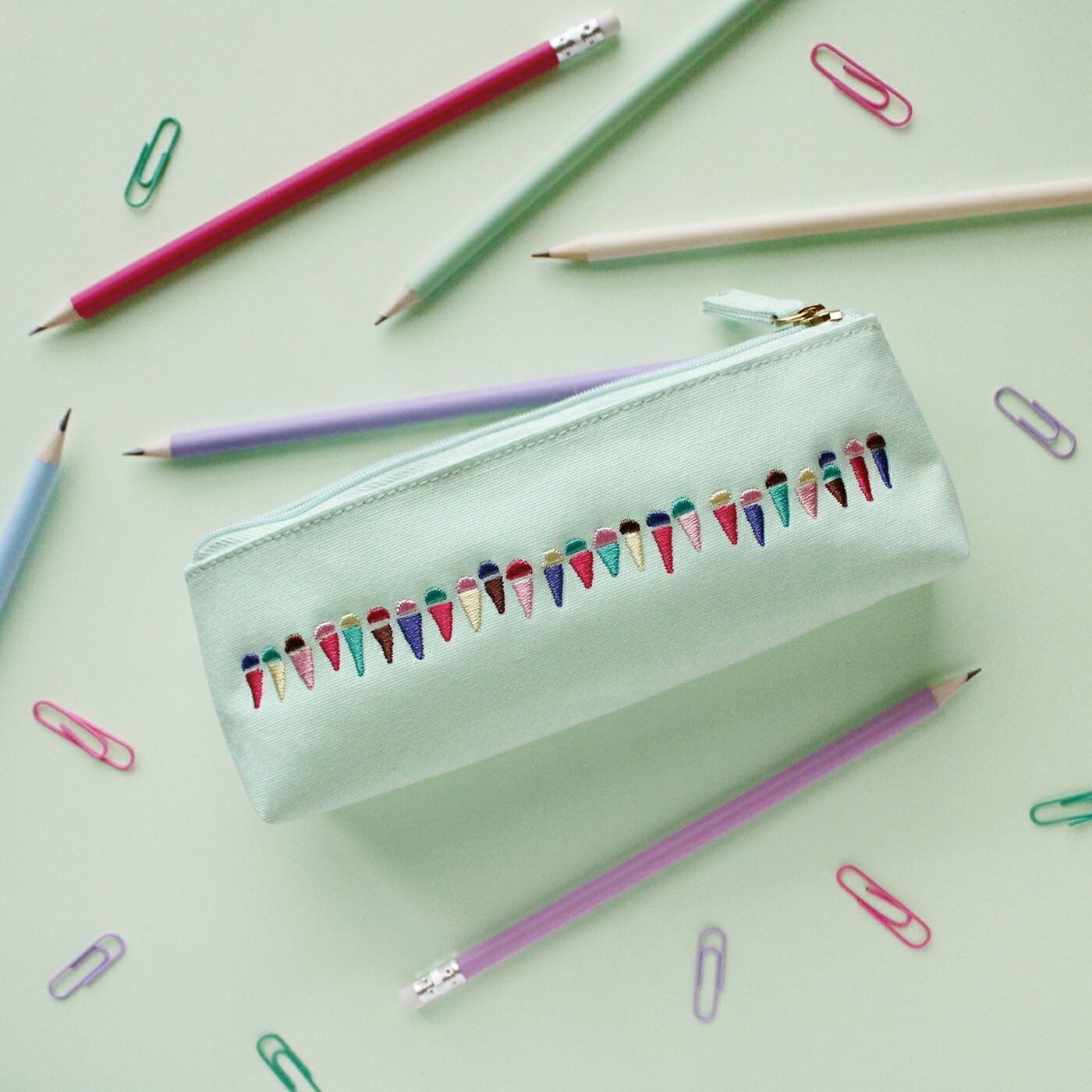 刺繡動物 帆布筆袋｜EL COMMUN