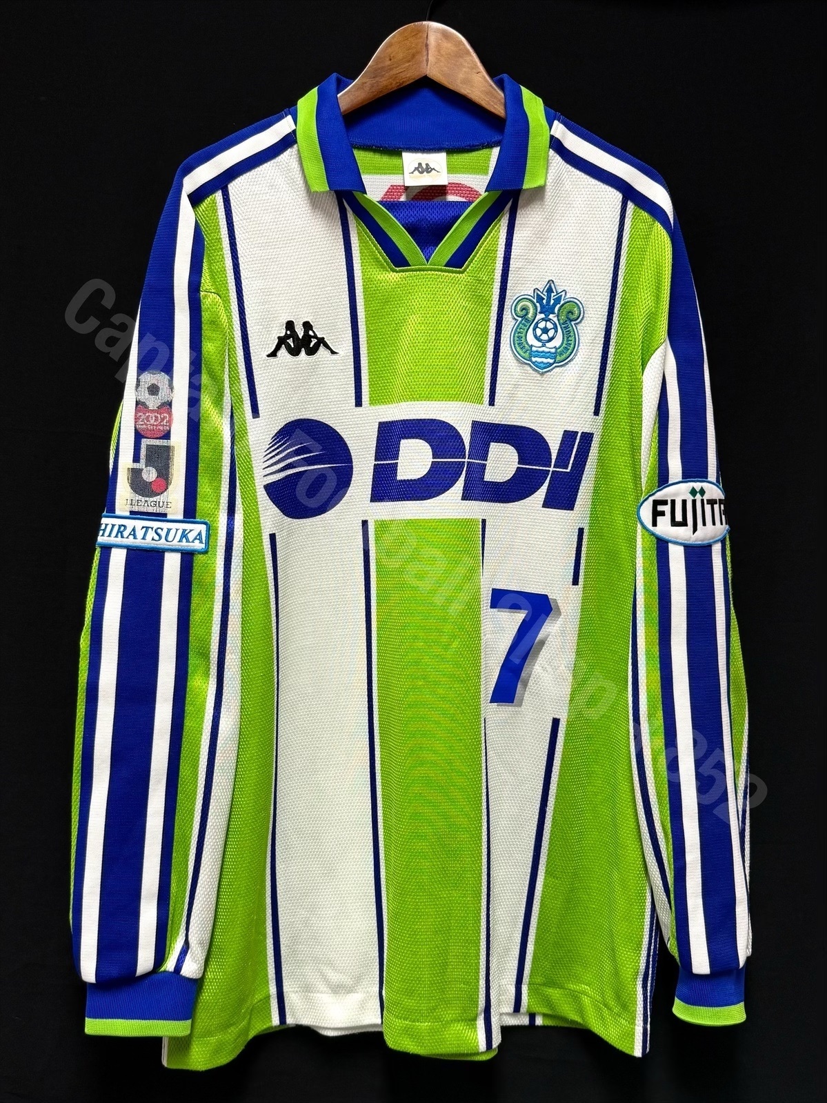 (Match Issue) Bellmare Hiratsuka 1997 Kappa L/S Cup Home Match Worn Issue Shirt #7 HIDETOSHI NAKATA