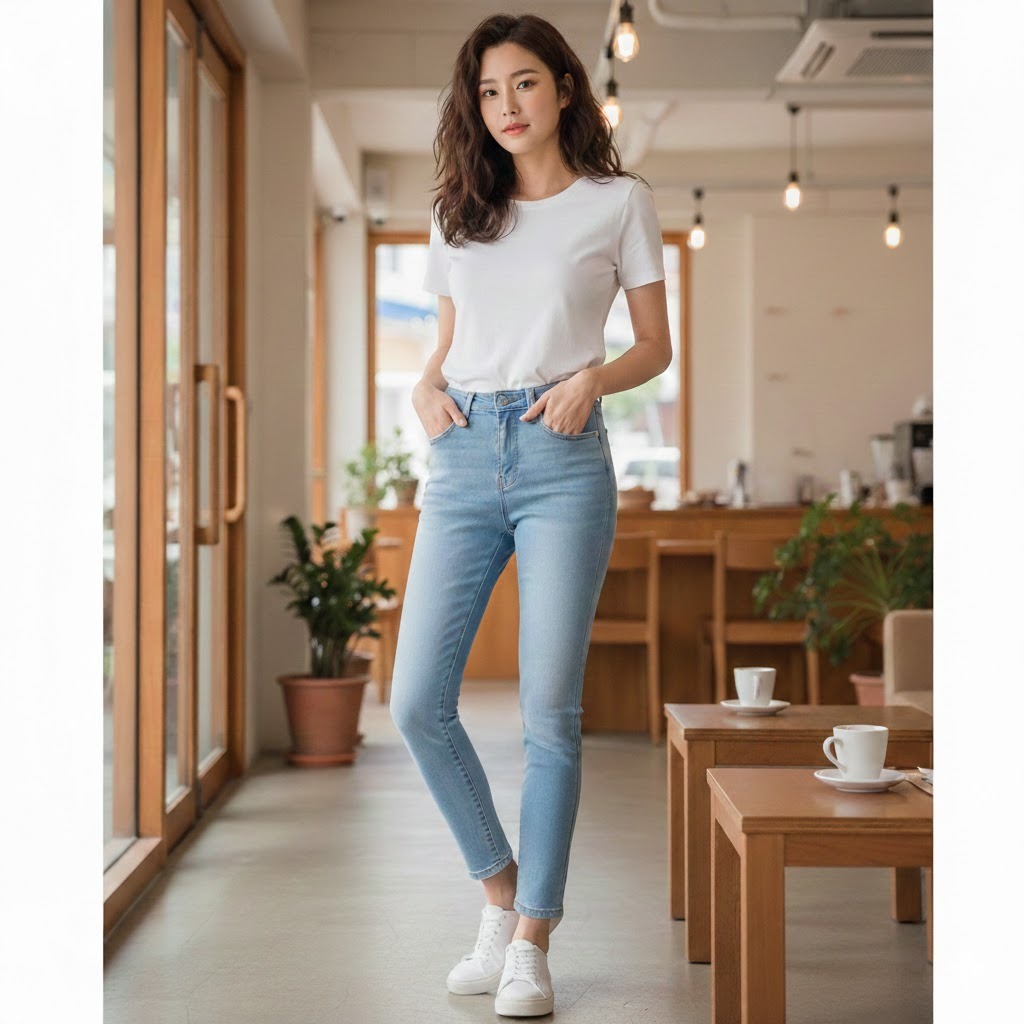 【預購】Calvin Klein Jeans H020472 女裝高腰緊身牛仔褲