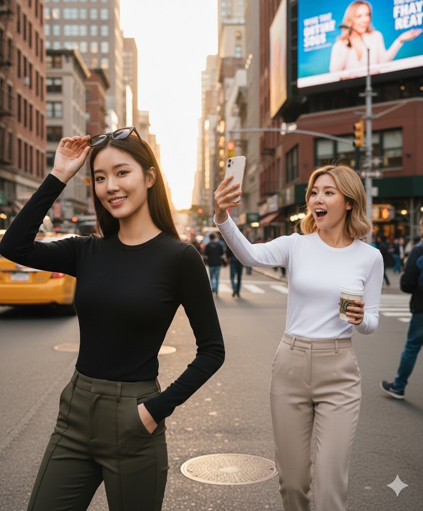 【預購】Banana Republic H020474 女裝圓領長袖T卹（2件裝）