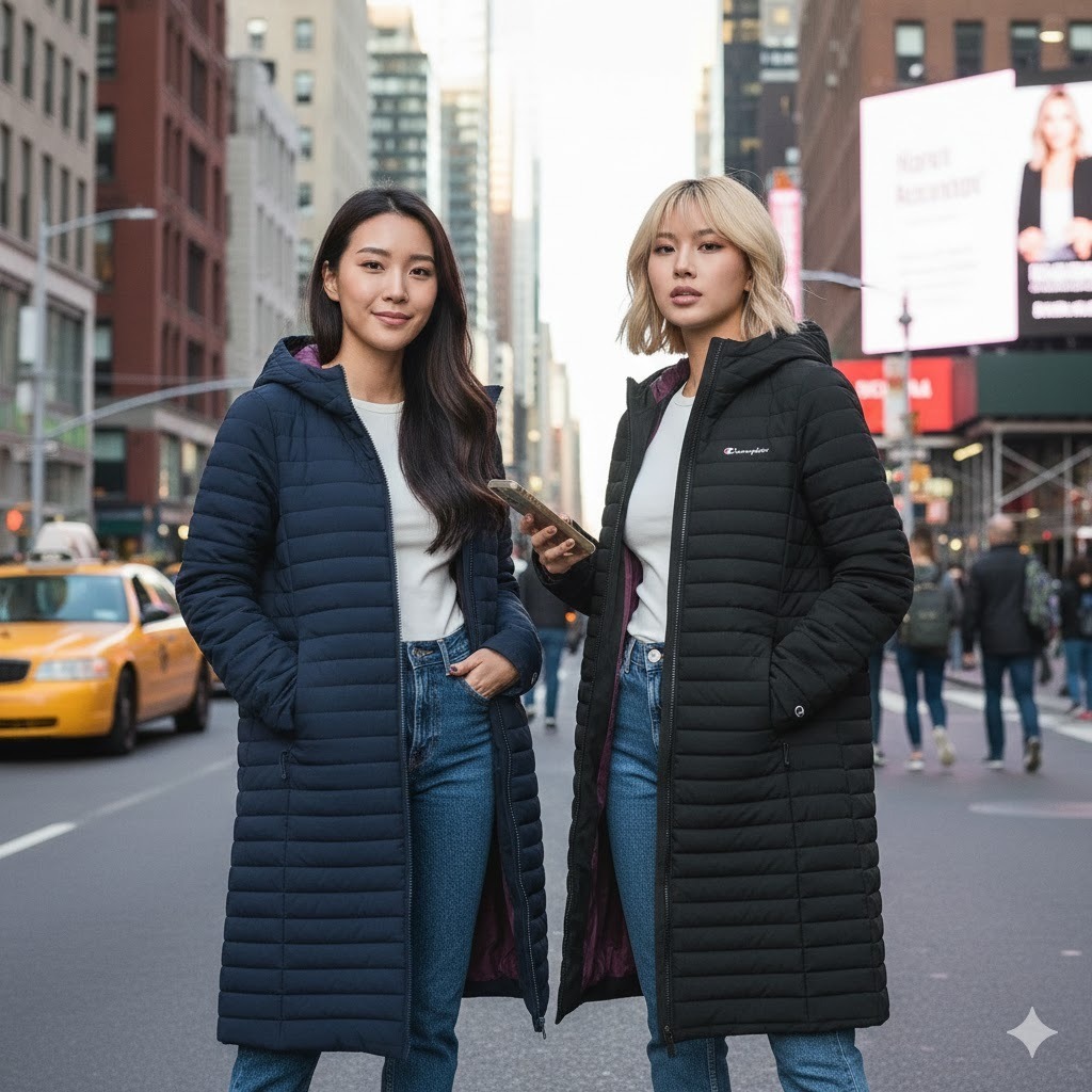 【預購】Champion H120152 女裝保暖長版風褸