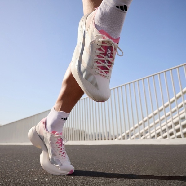 Adidas 愛迪達 Adizero Adios Pro 4 JQ4445 男 慢跑鞋 跑鞋 路跑 米白 粉紅